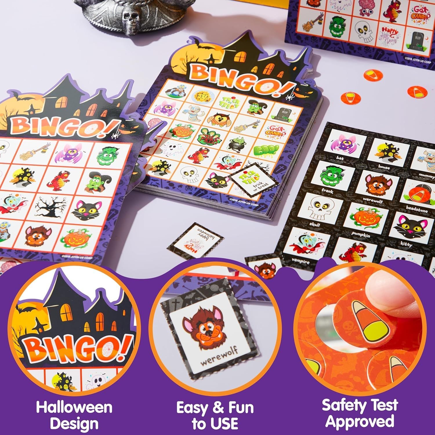 32Pcs Halloween Bingo Game Cards - Image 3