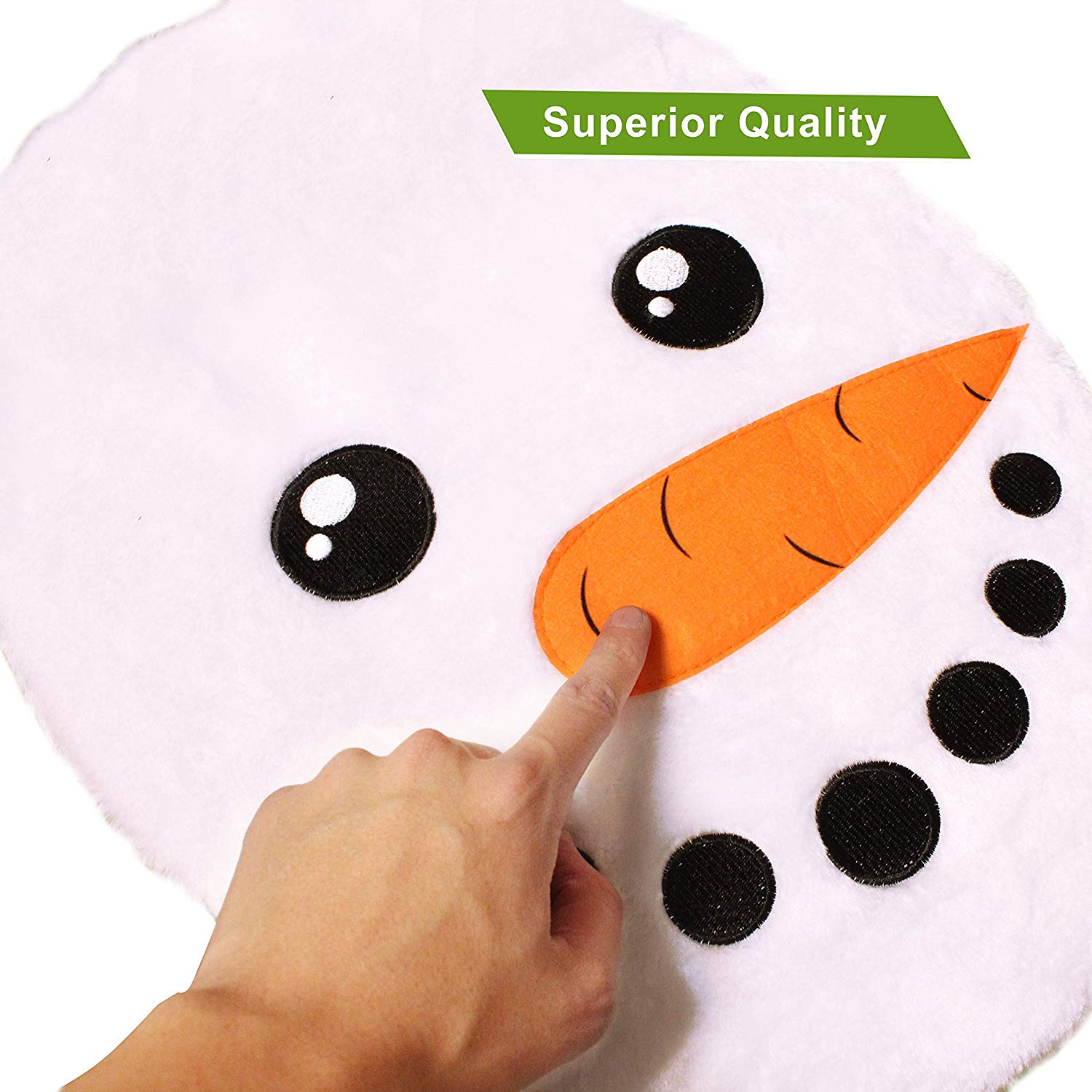 5 Pieces Christmas Snowman Theme Bathroom Decoration Set - Image 2