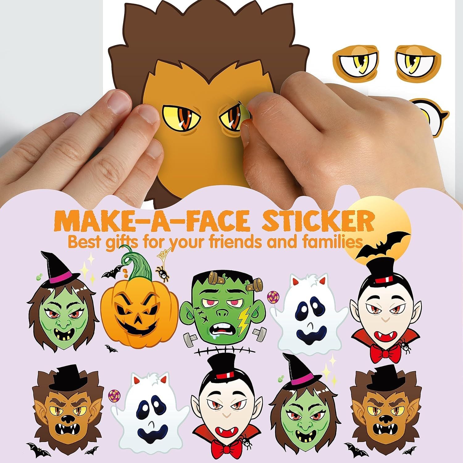 36 Pcs Make-a-face Sticker Sheets - Image 4