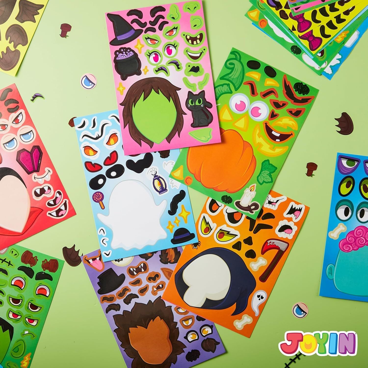 36 Pcs Make-a-face Sticker Sheets - Image 5