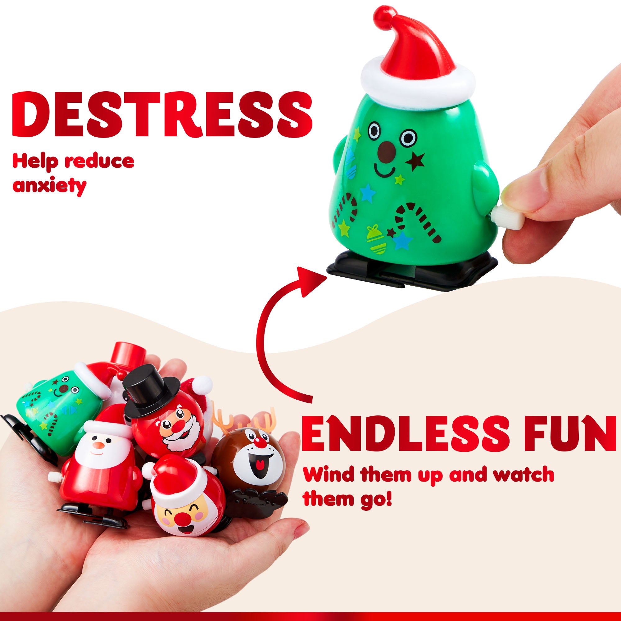 24 Pack Christmas Wind Up Toy Christmas Decoration and Gift - Image 7