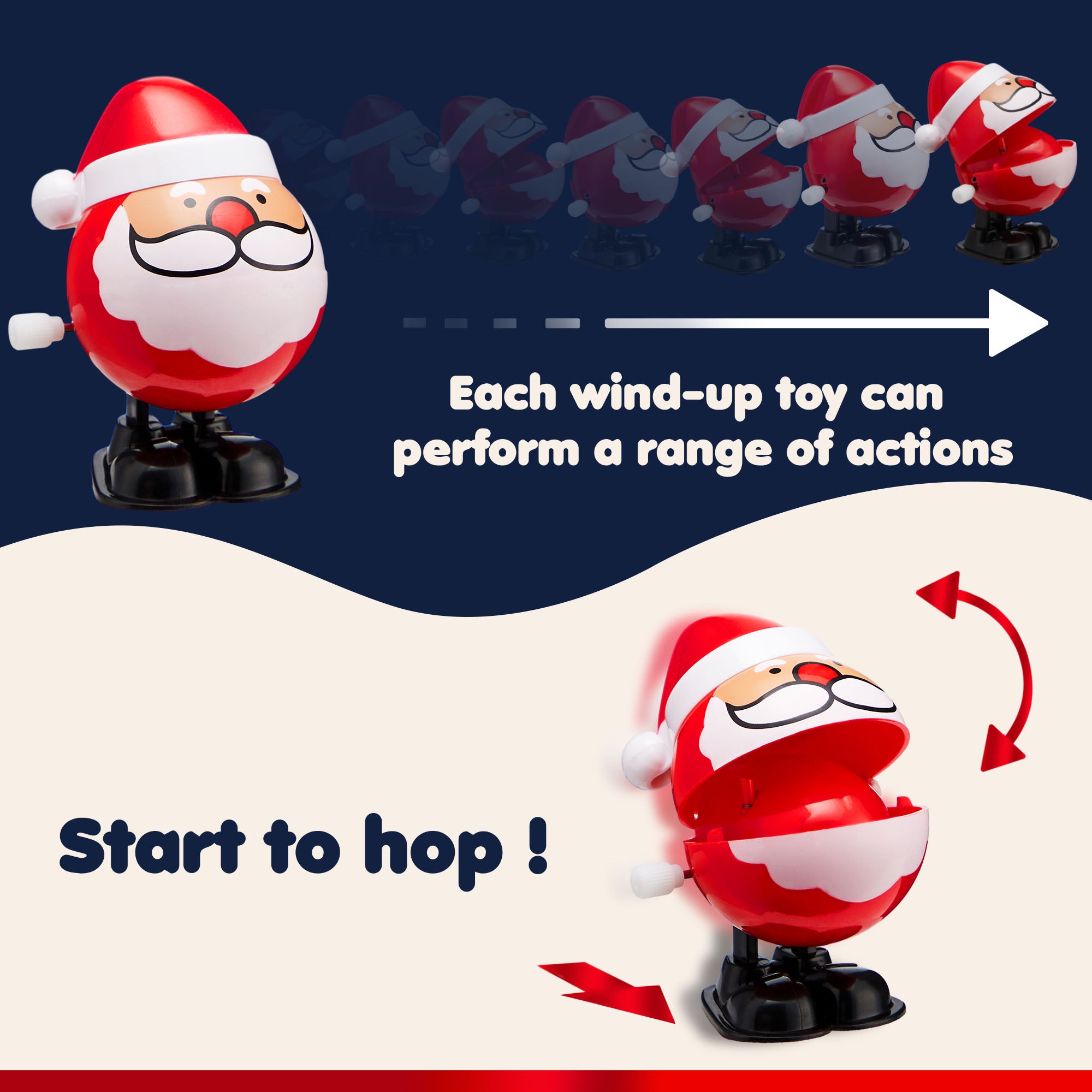 24 Pack Christmas Wind Up Toy Christmas Decoration and Gift - Image 8
