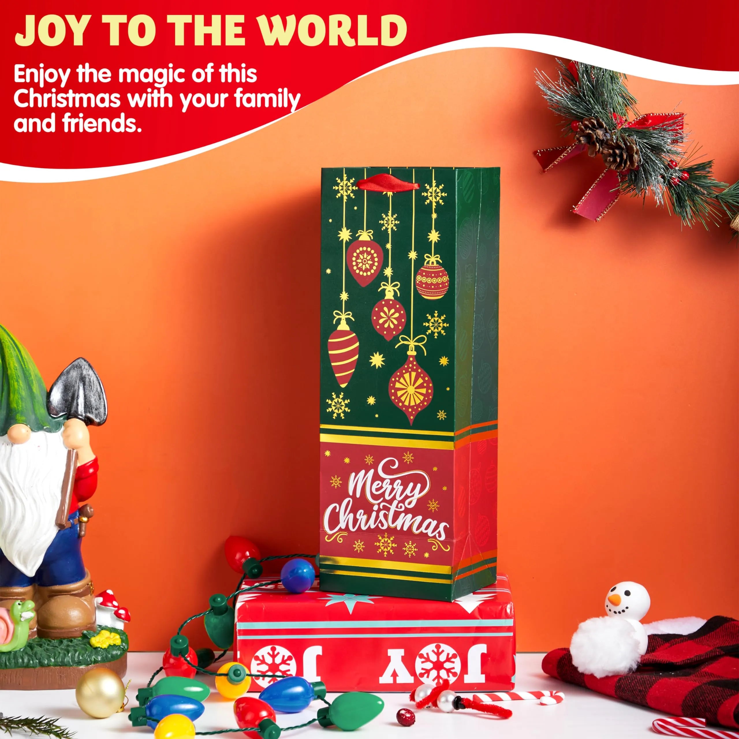 12 PCS Christmas Wine Gift Bags Holiday Wine Bottles Wrap Bags - Image 4