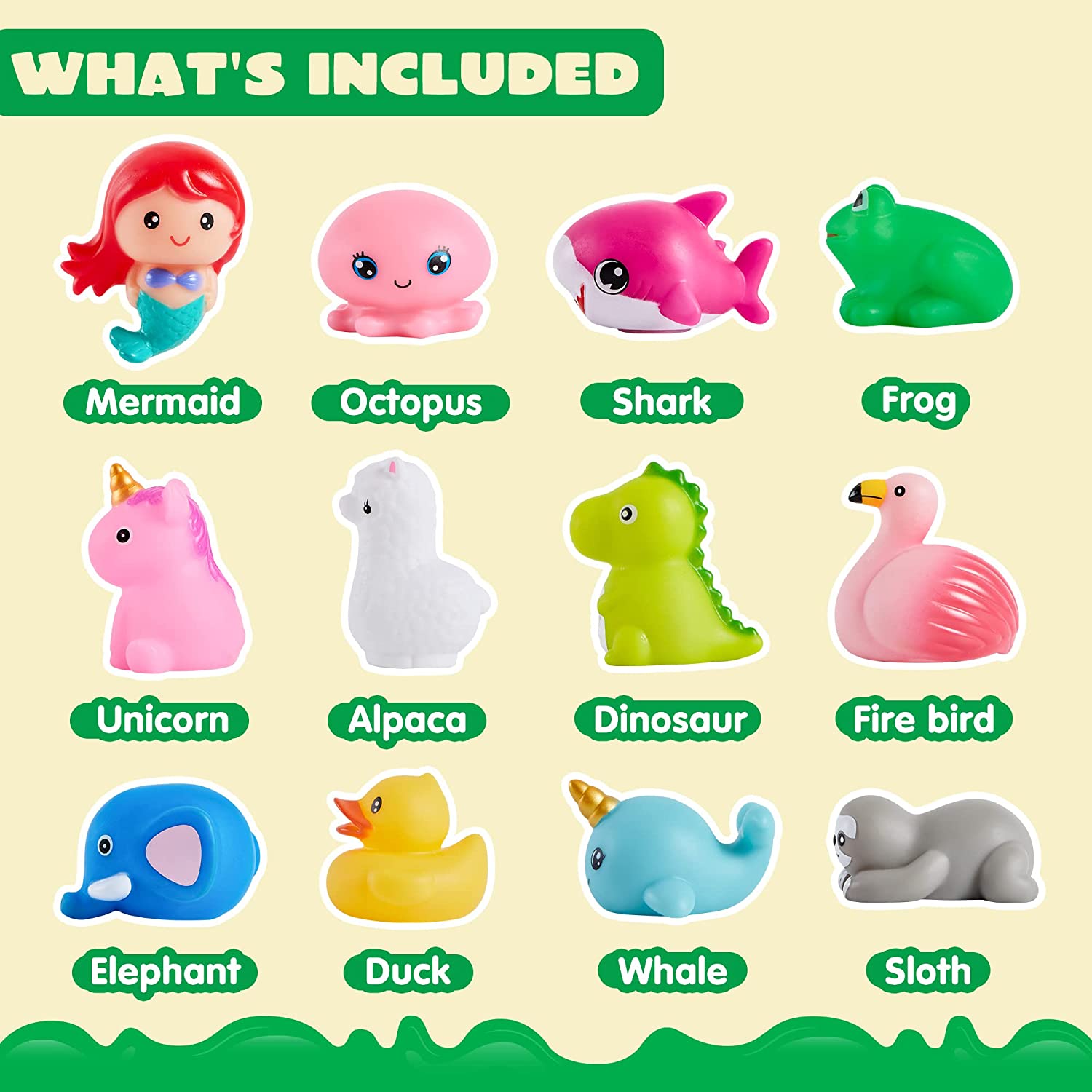 12 Packs Light-Up Bath Toys - Image 2