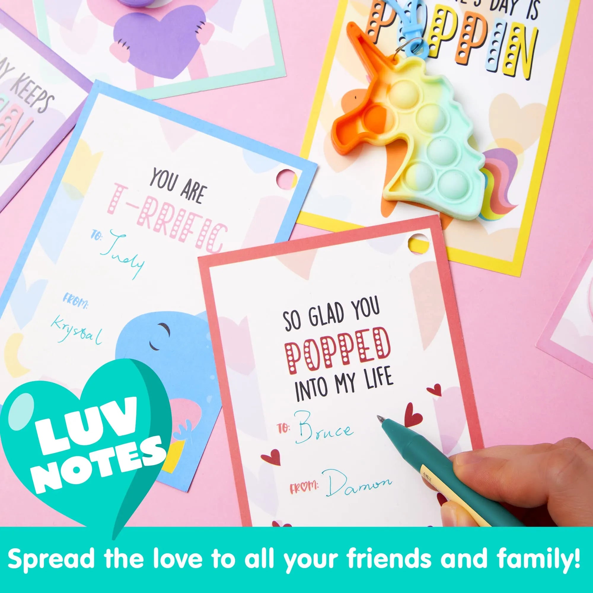 12 Packs Valentines Day Cards with Keychain Toys - Image 7
