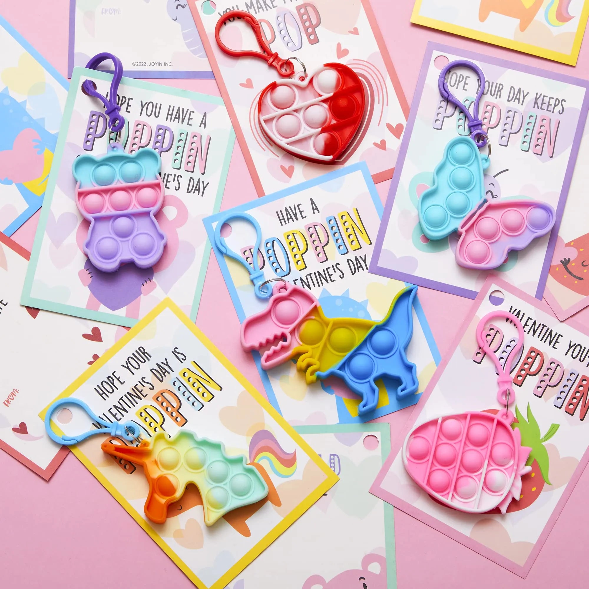 12 Packs Valentines Day Cards with Keychain Toys - Image 6