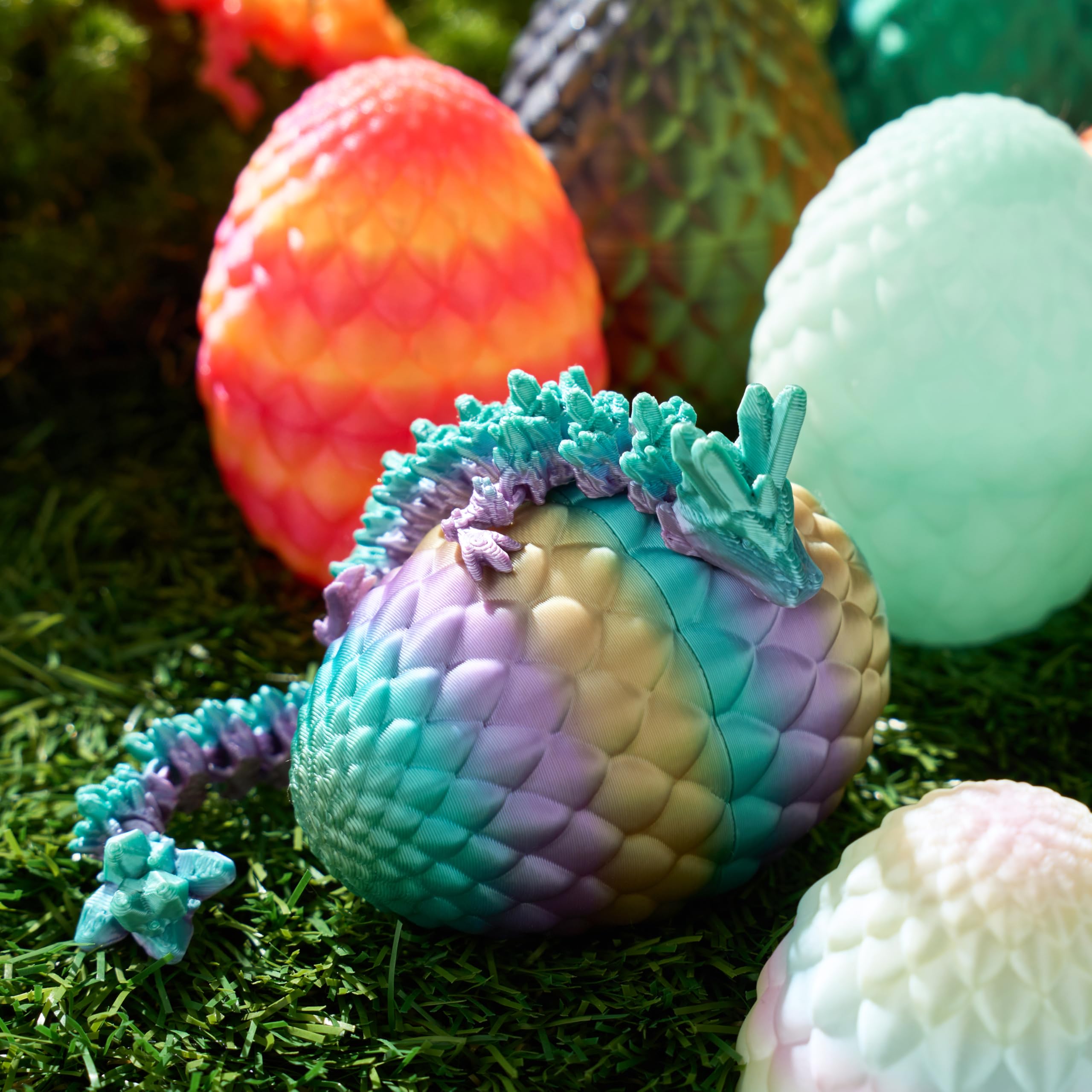 12 Pcs 3D Printed Dragon Eggs Toys for Easter Party, Egg Hunt & Classroom Prizes - Image 4