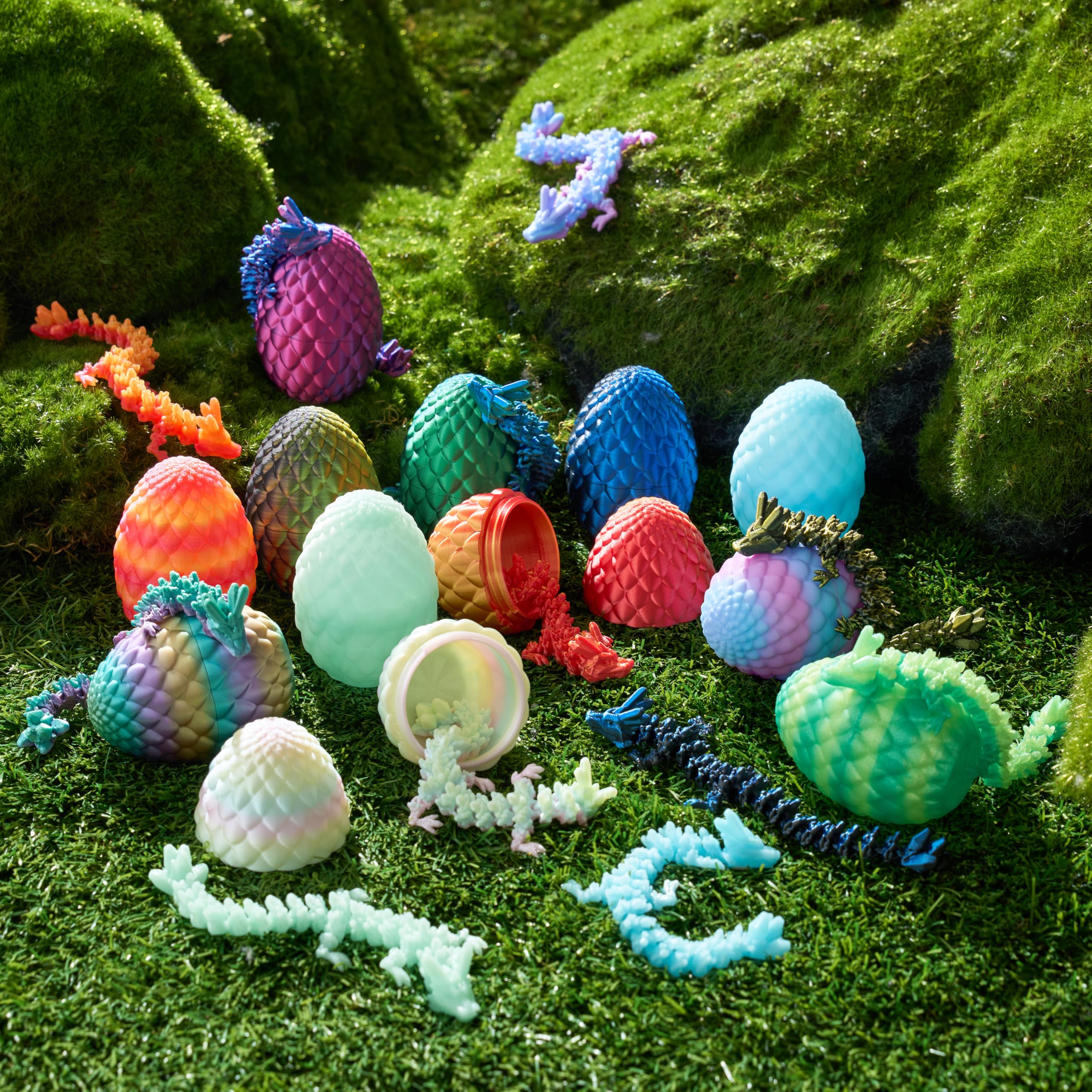 12 Pcs 3D Printed Dragon Eggs Toys for Easter Party, Egg Hunt & Classroom Prizes - Image 5
