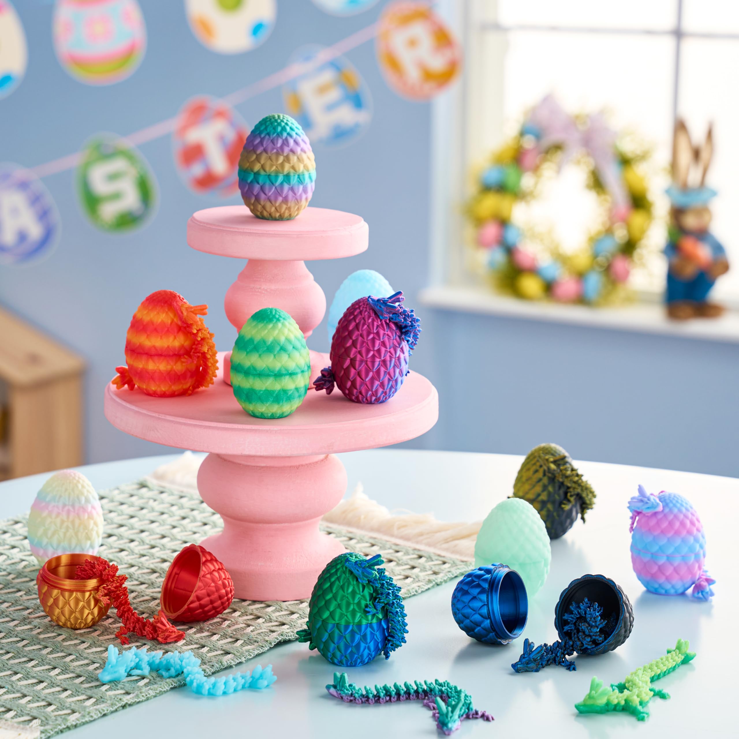 12 Pcs 3D Printed Dragon Eggs Toys for Easter Party, Egg Hunt & Classroom Prizes - Image 7