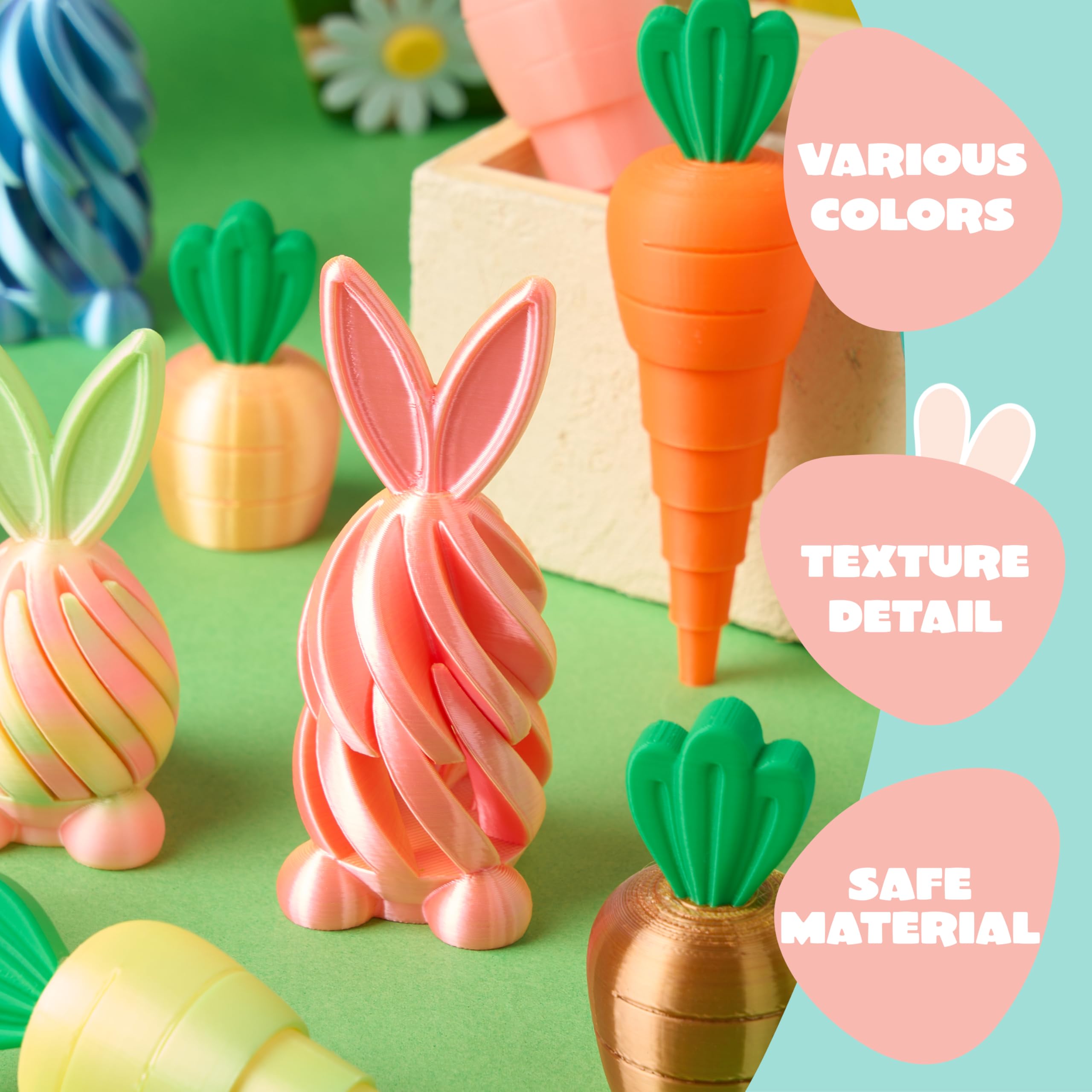 12 Pcs 3D Printed Easter Fidget Toys for Party & Classroom - Image 5