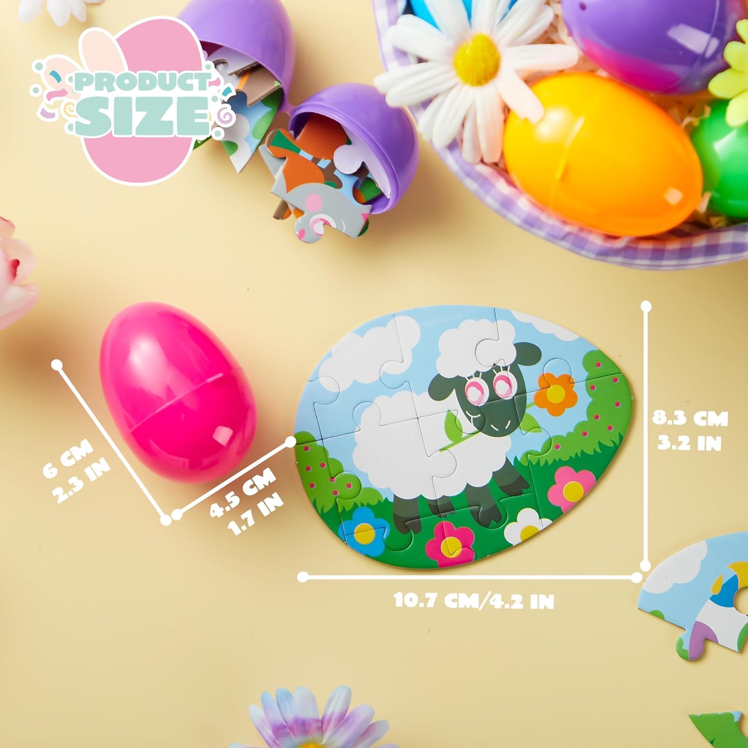 12 Pcs Easter Eggs Jigsaw Puzzle for Egg Hunt & Party Favors - Image 8