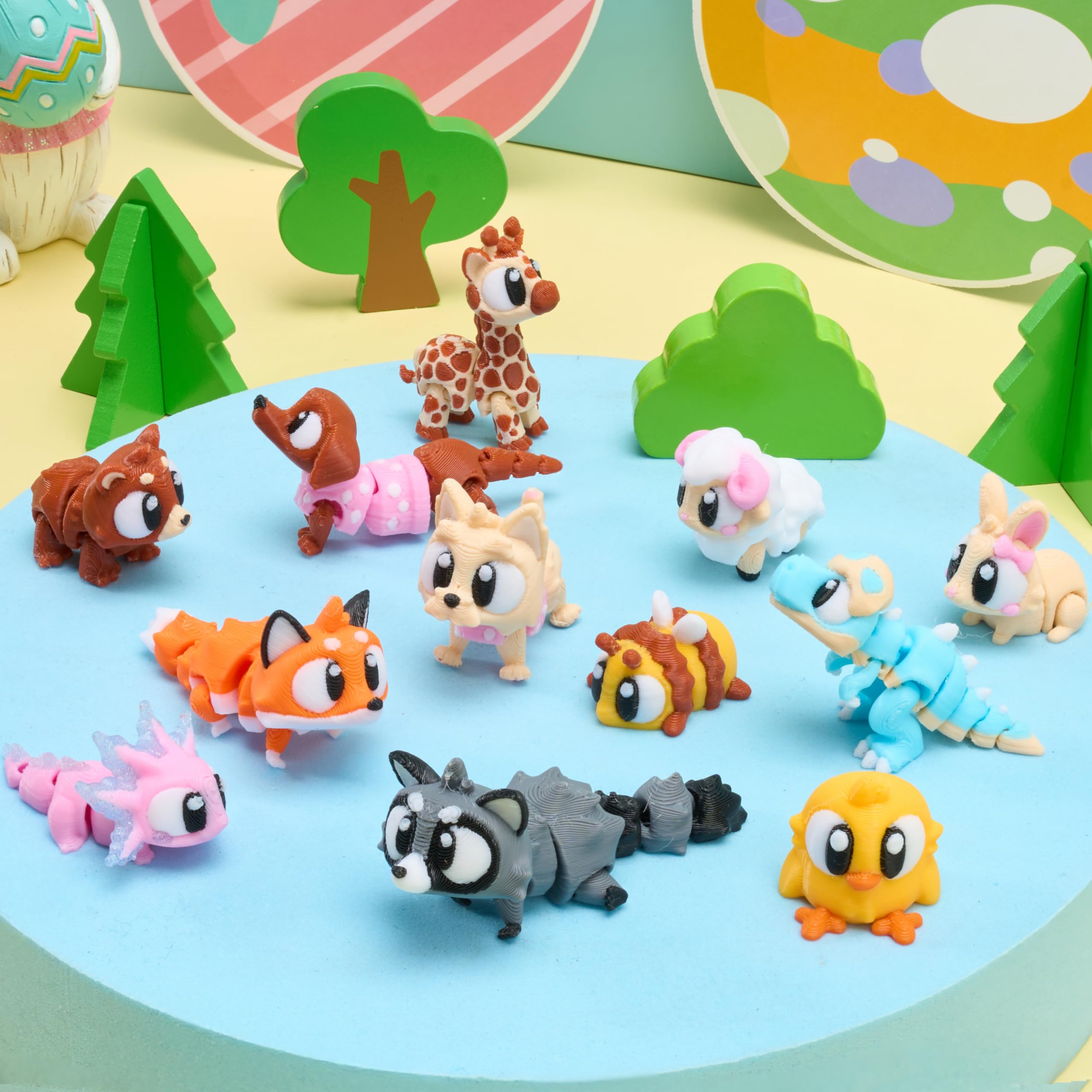12Pcs Eggs Prefilled with 3D Printed Big Eye Animal Toys For Kids Party Favors - Image 4