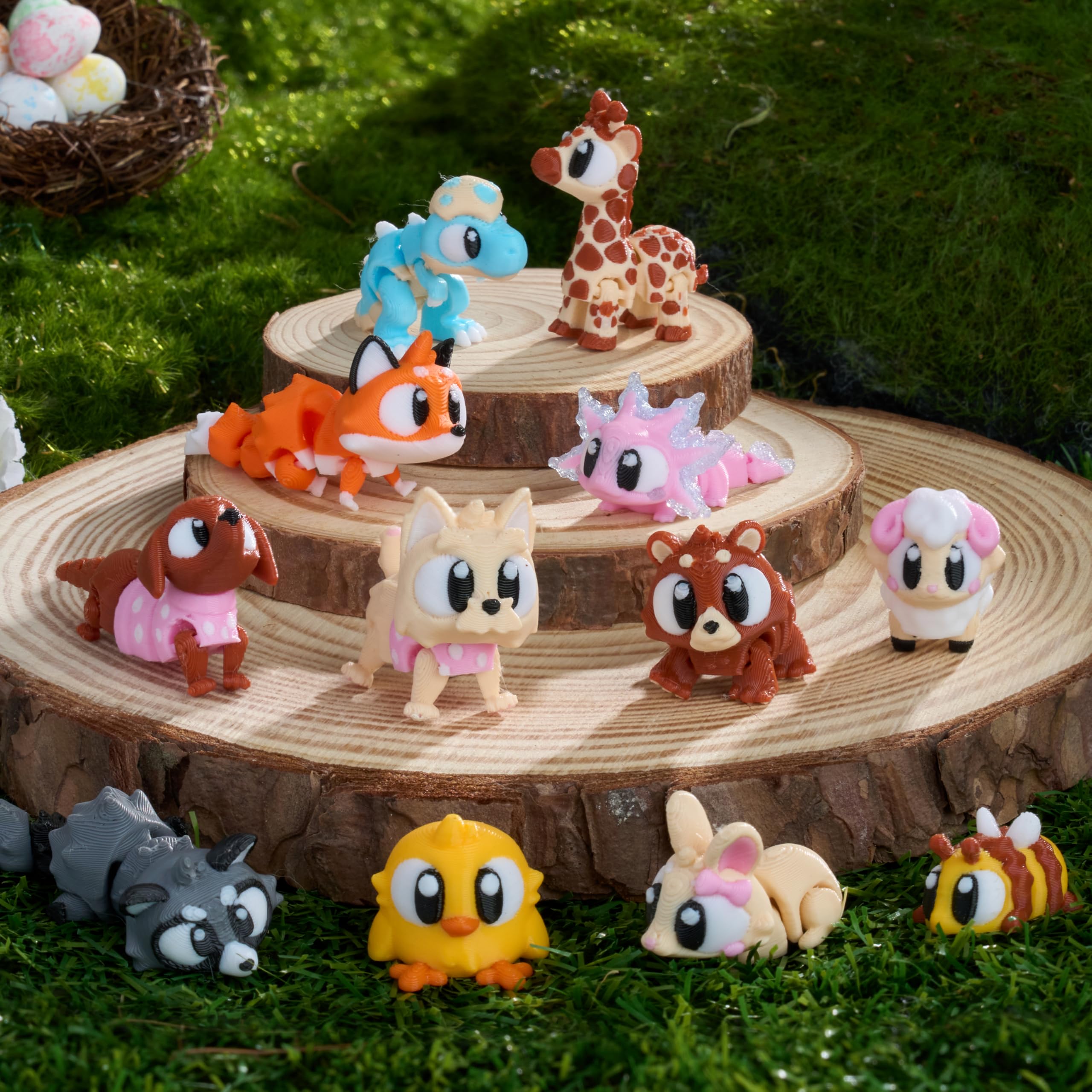 12Pcs Eggs Prefilled with 3D Printed Big Eye Animal Toys For Kids Party Favors - Image 6