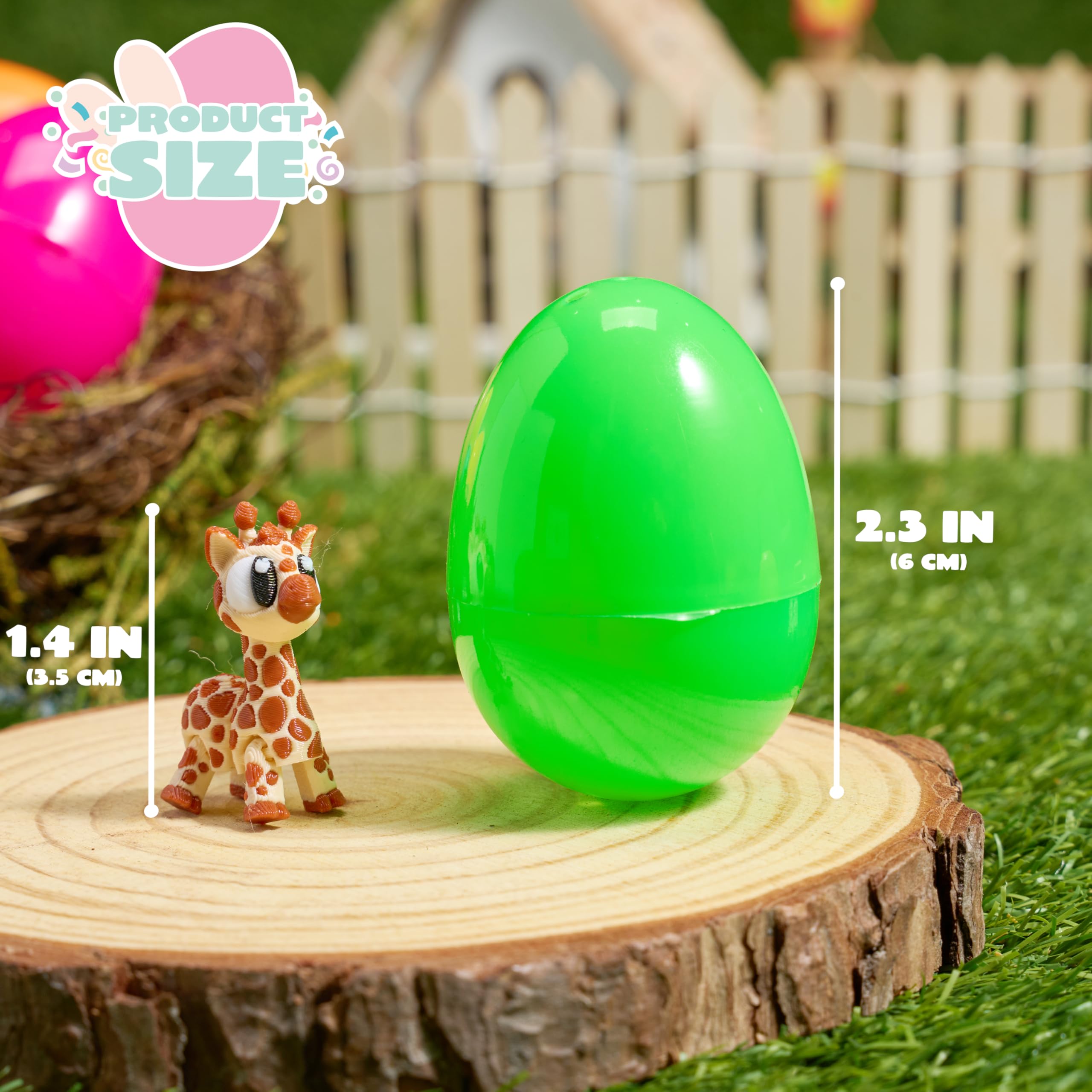 12Pcs Eggs Prefilled with 3D Printed Big Eye Animal Toys For Kids Party Favors - Image 7