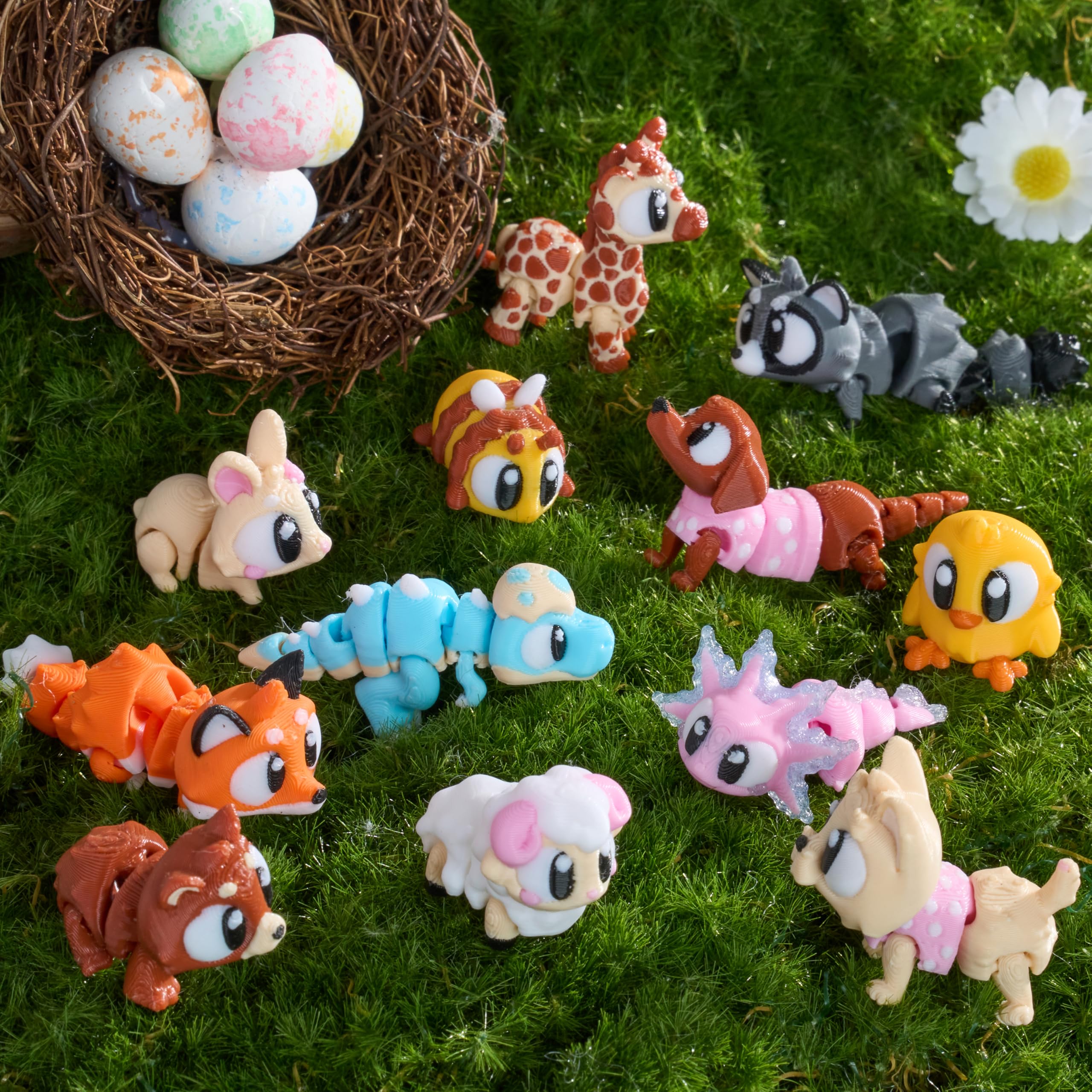 12Pcs Eggs Prefilled with 3D Printed Big Eye Animal Toys For Kids Party Favors - Image 8