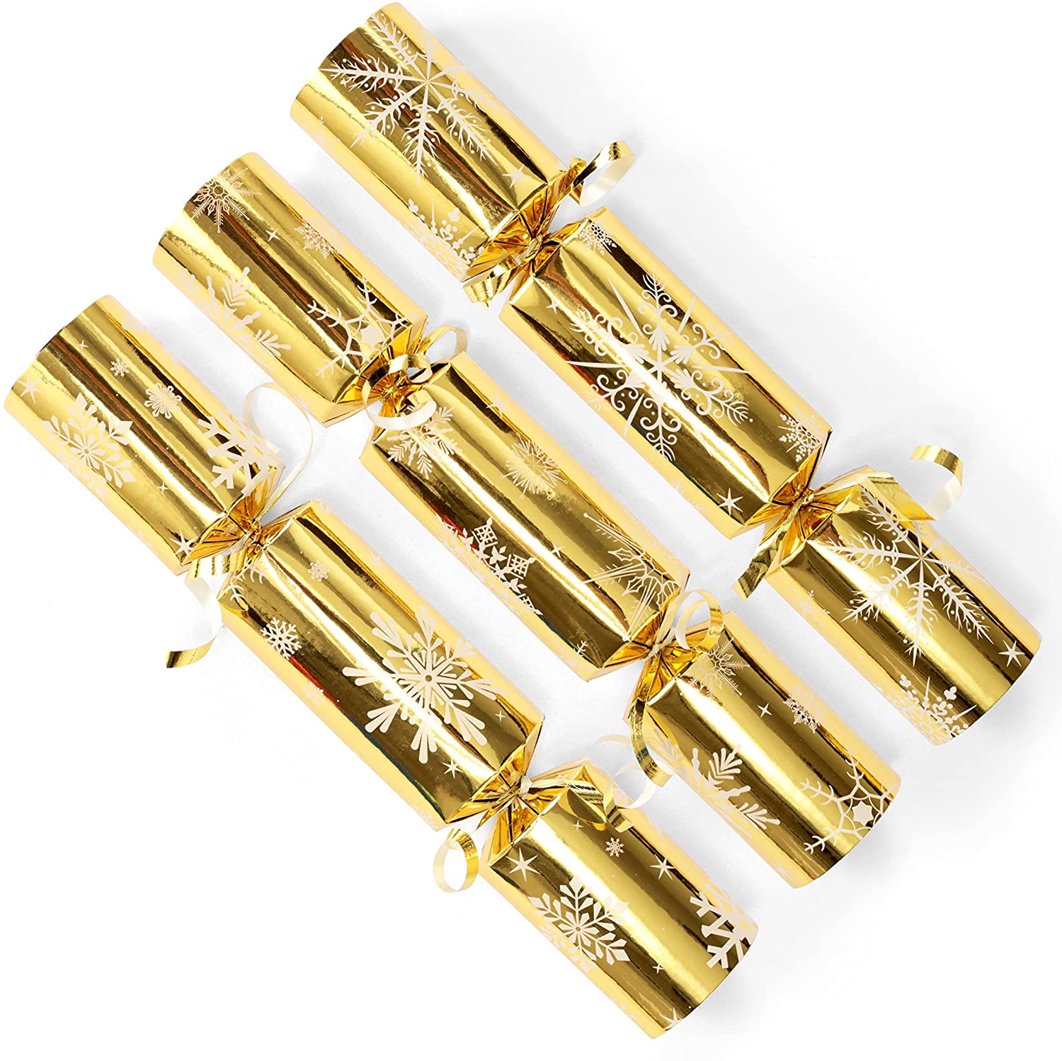 Christmas Party Table Favors (Gold Snowflake), 12 Pack - Image 2
