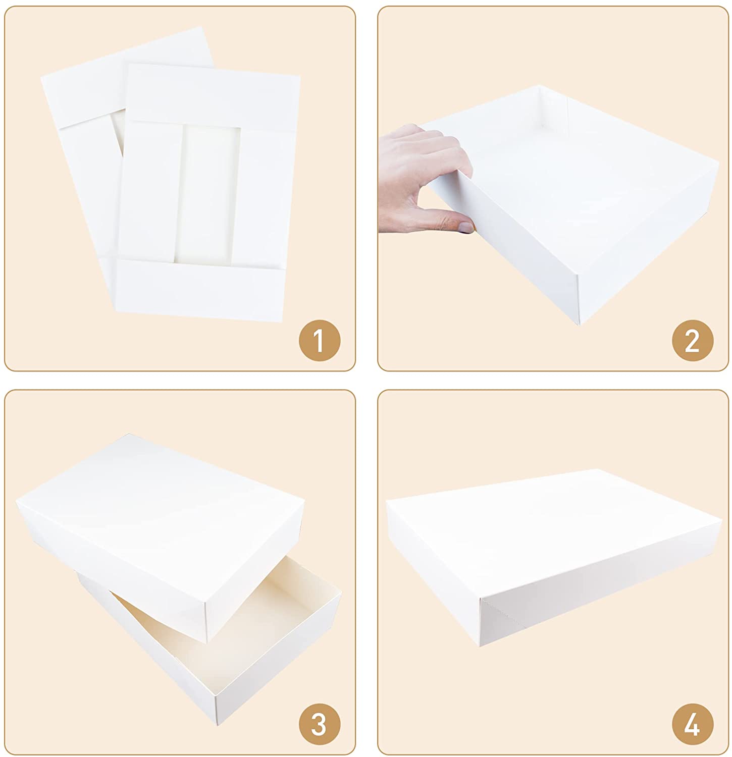 White Box with Assorted Size Design and Stickers, 12 Pcs - Image 5