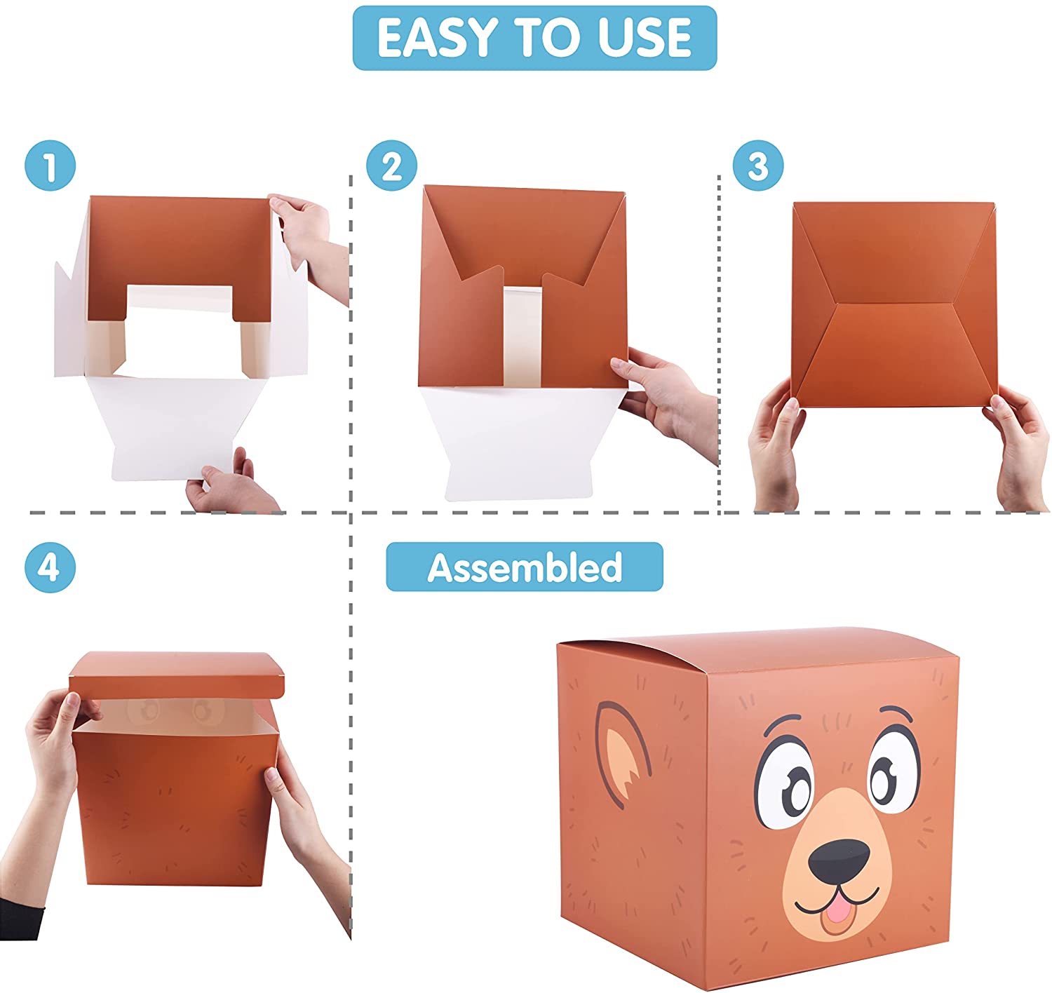 4 Christmas Characters Style Stacking Nesting Set of Boxes, 12 Pcs - Image 5