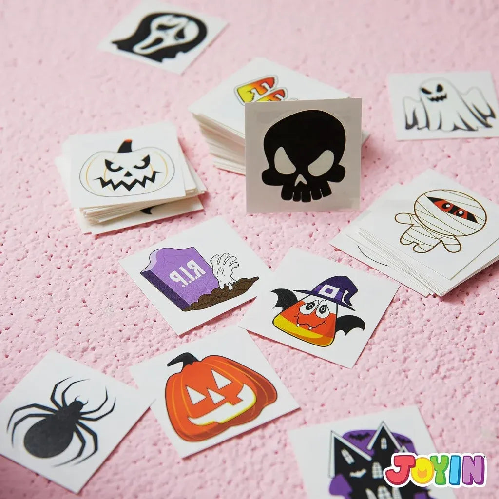 144 PCS Halloween Glowing Temporary Tattoos for Kids, 12 Designs Luminous Tattoo stickers - Image 3