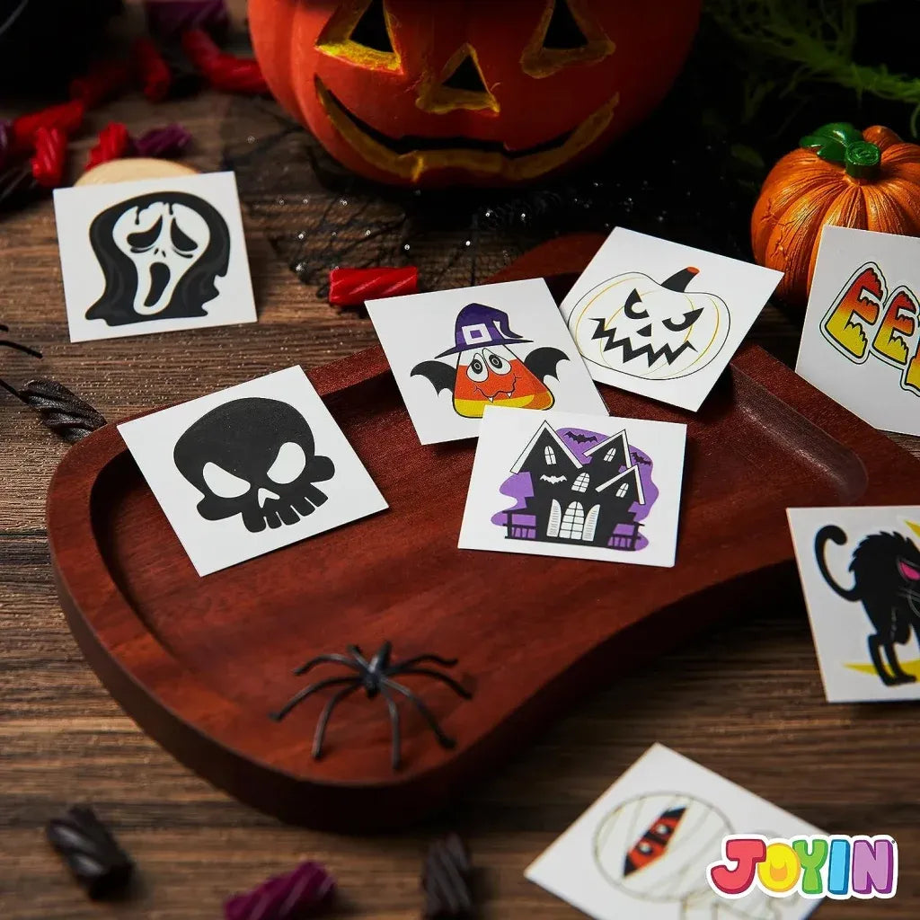 144 PCS Halloween Glowing Temporary Tattoos for Kids, 12 Designs Luminous Tattoo stickers - Image 5