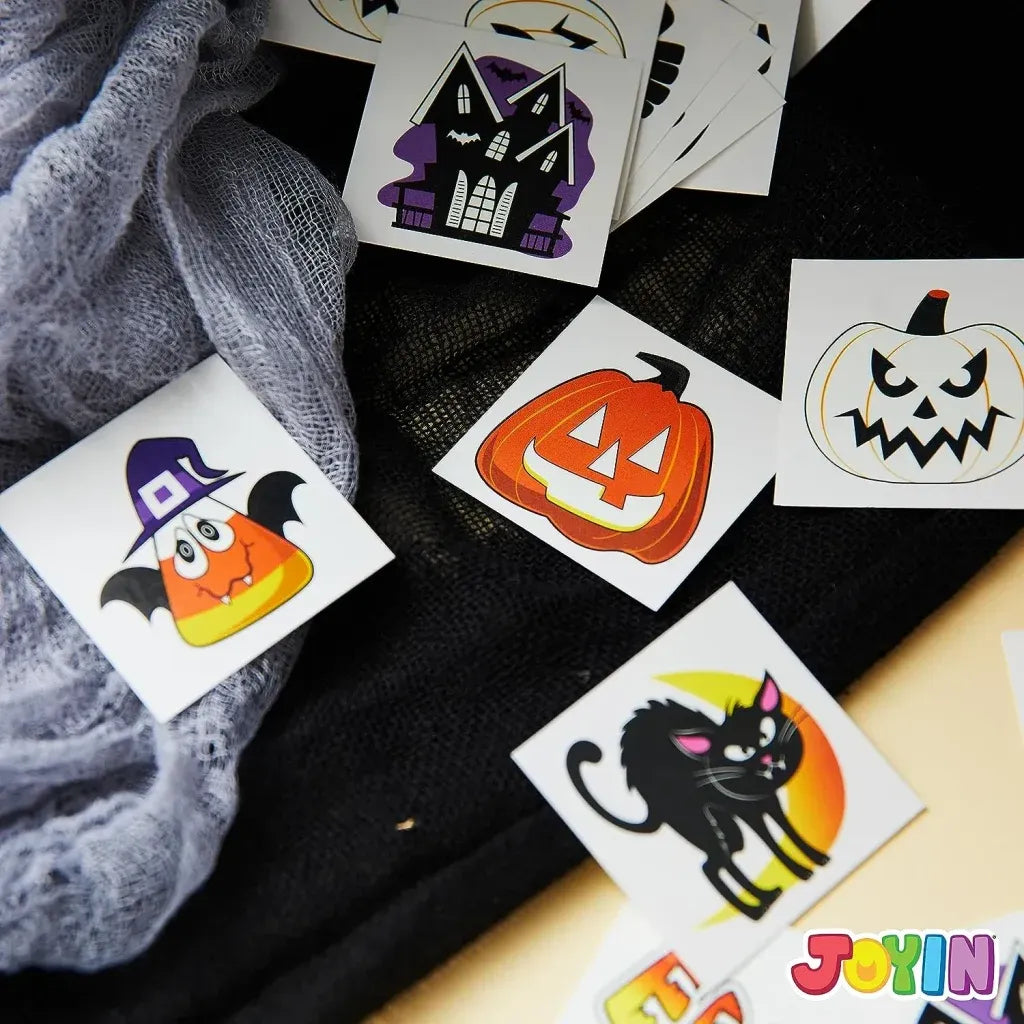 144 PCS Halloween Glowing Temporary Tattoos for Kids, 12 Designs Luminous Tattoo stickers - Image 4