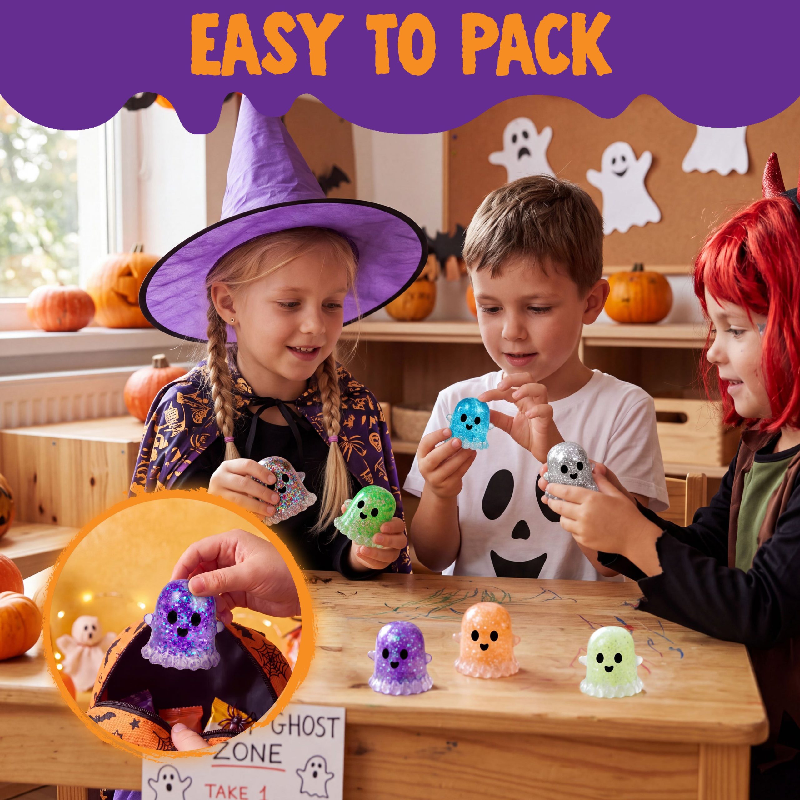 JOYIN 12 Pack Halloween Ghost Squishy TOY - Image 7