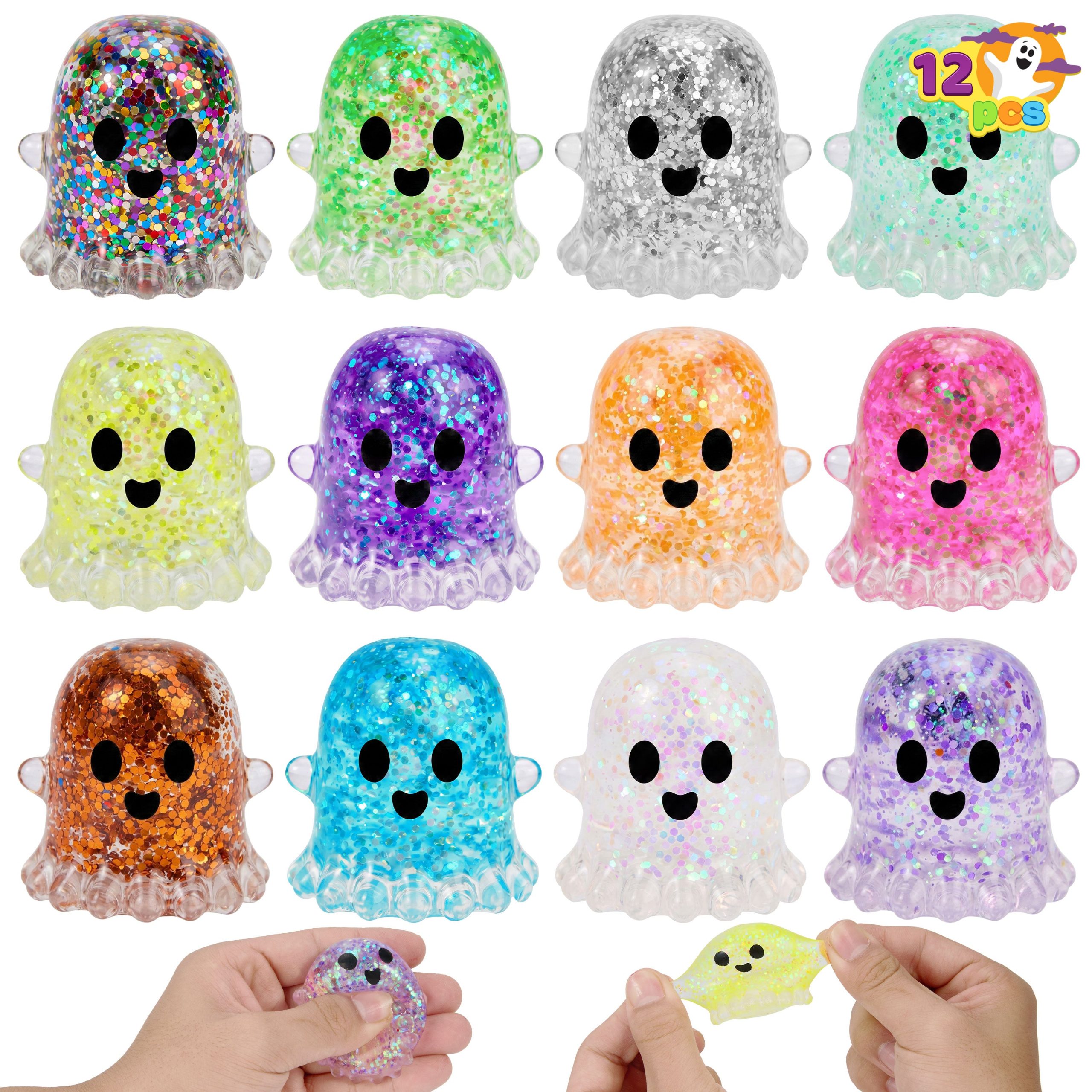 JOYIN 12 Pack Halloween Ghost Squishy TOY
