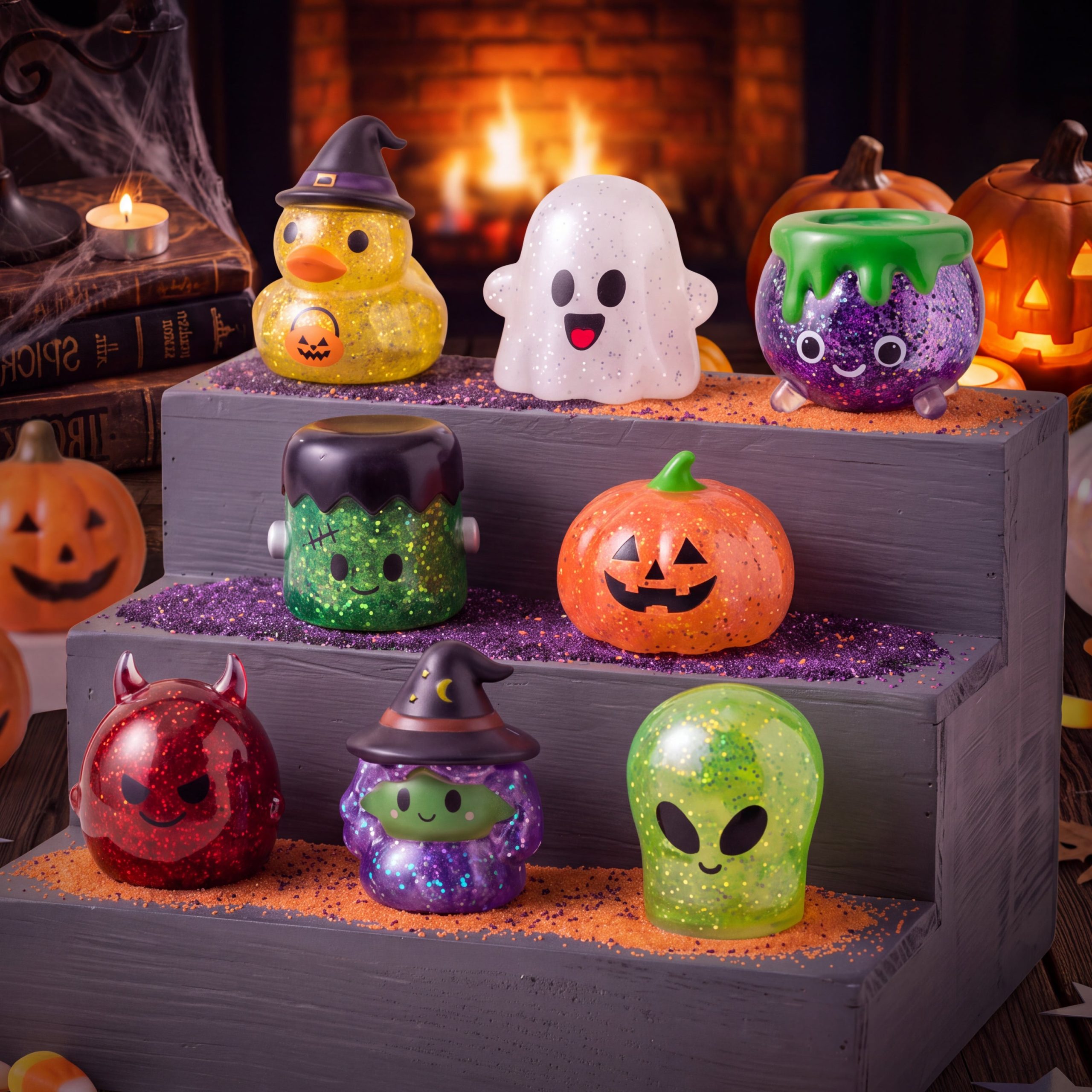 JOYIN 8 Pcs Halloween Glitter Squishy Toys - Image 9