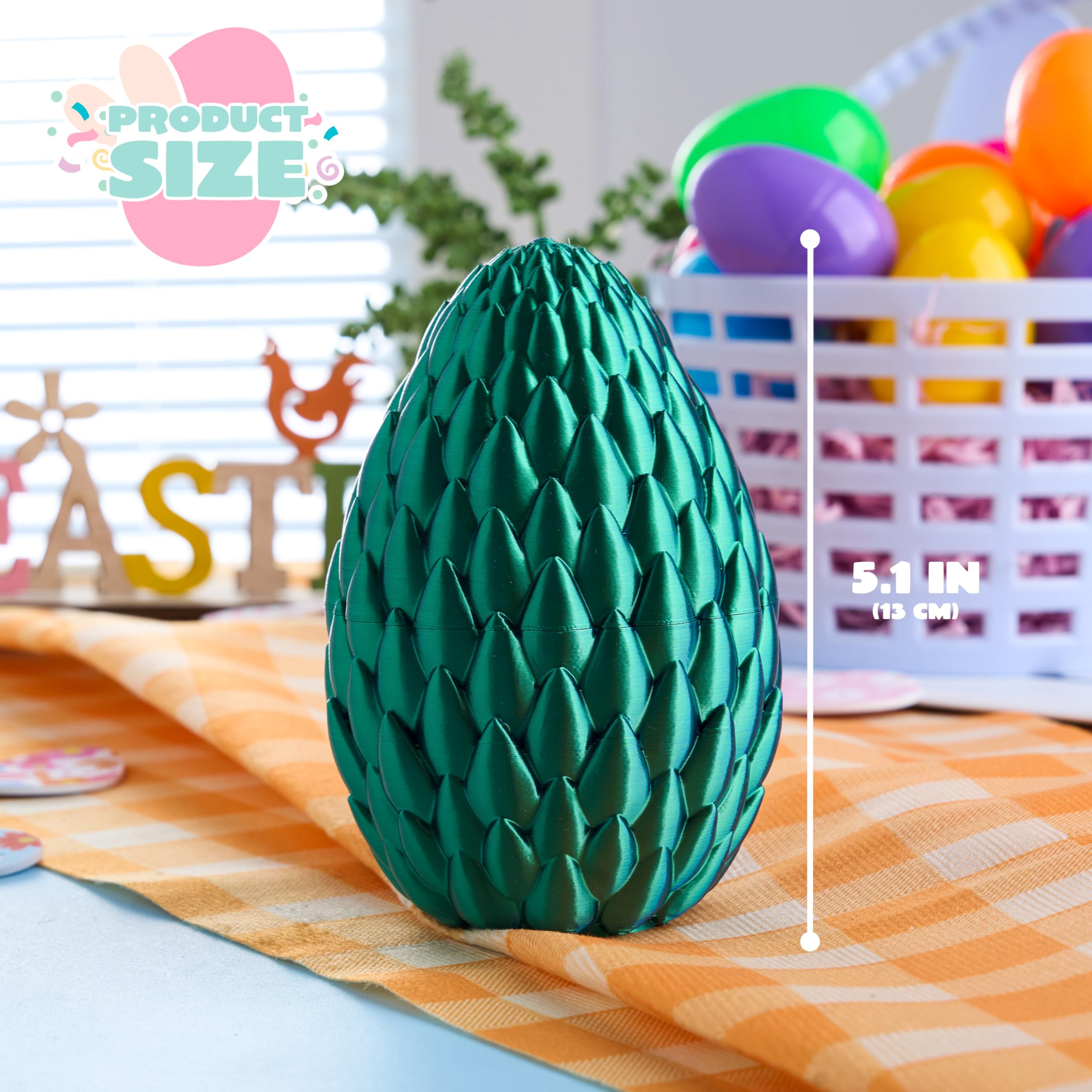 15 Pcs 3D Printed Articulated Fidget Toys, Mini Animals & Dragon Egg, Easter Party Favors for Kids - Image 9