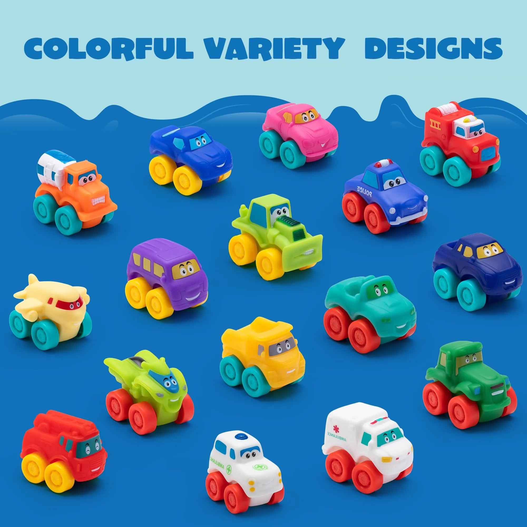 16Pcs Rubber Mini Vehicles - Image 6