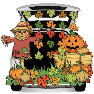 Halloween Scarecrow Pumpkin Trunk or Treat Car Decor Kit