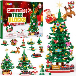 JOYIN 2026 Advent Calendar – Christmas Tree Building Blocks Toy Set