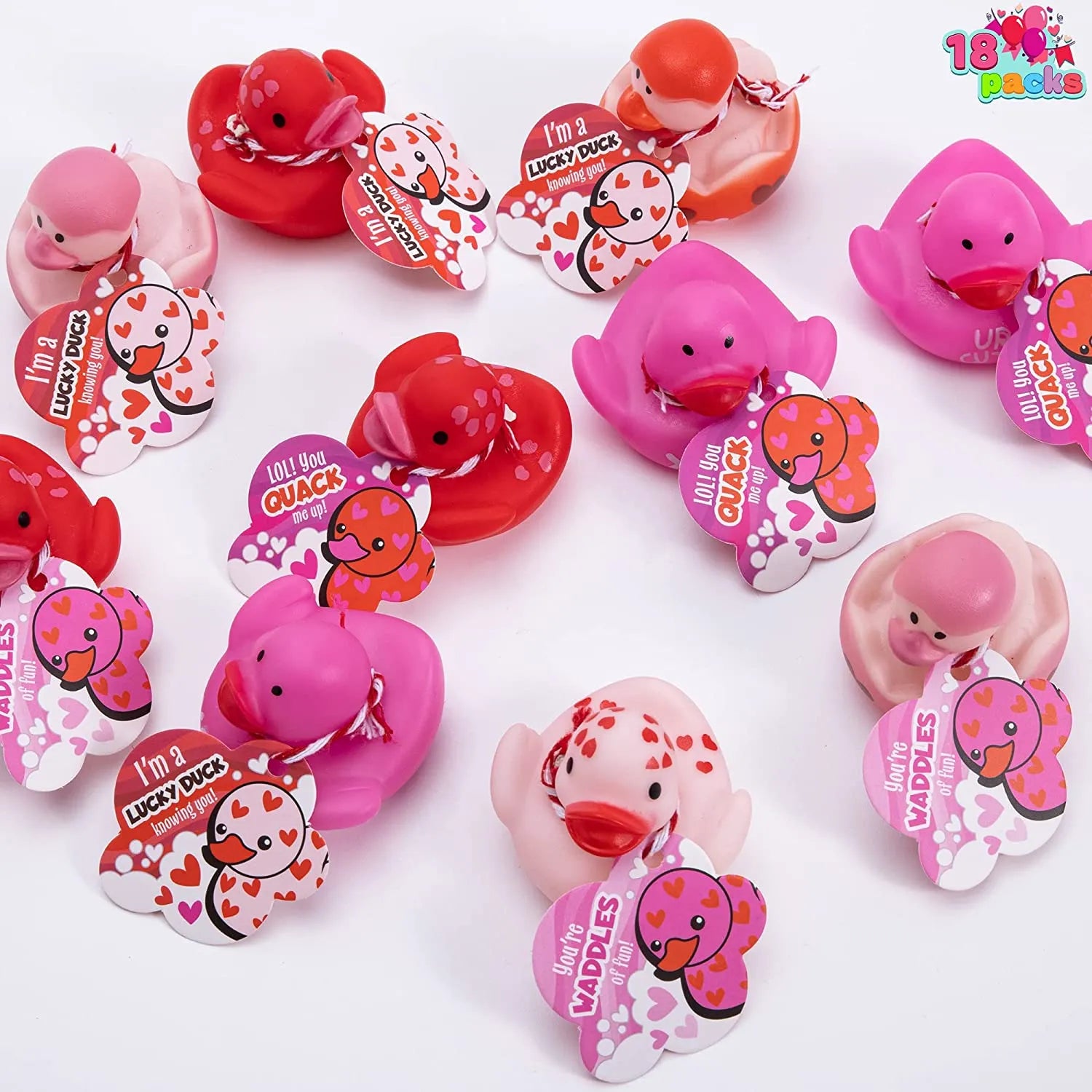 18Pcs Kids Valentines Day Cards with Rubber Ducks-Classroom Exchange Gifts - Image 9