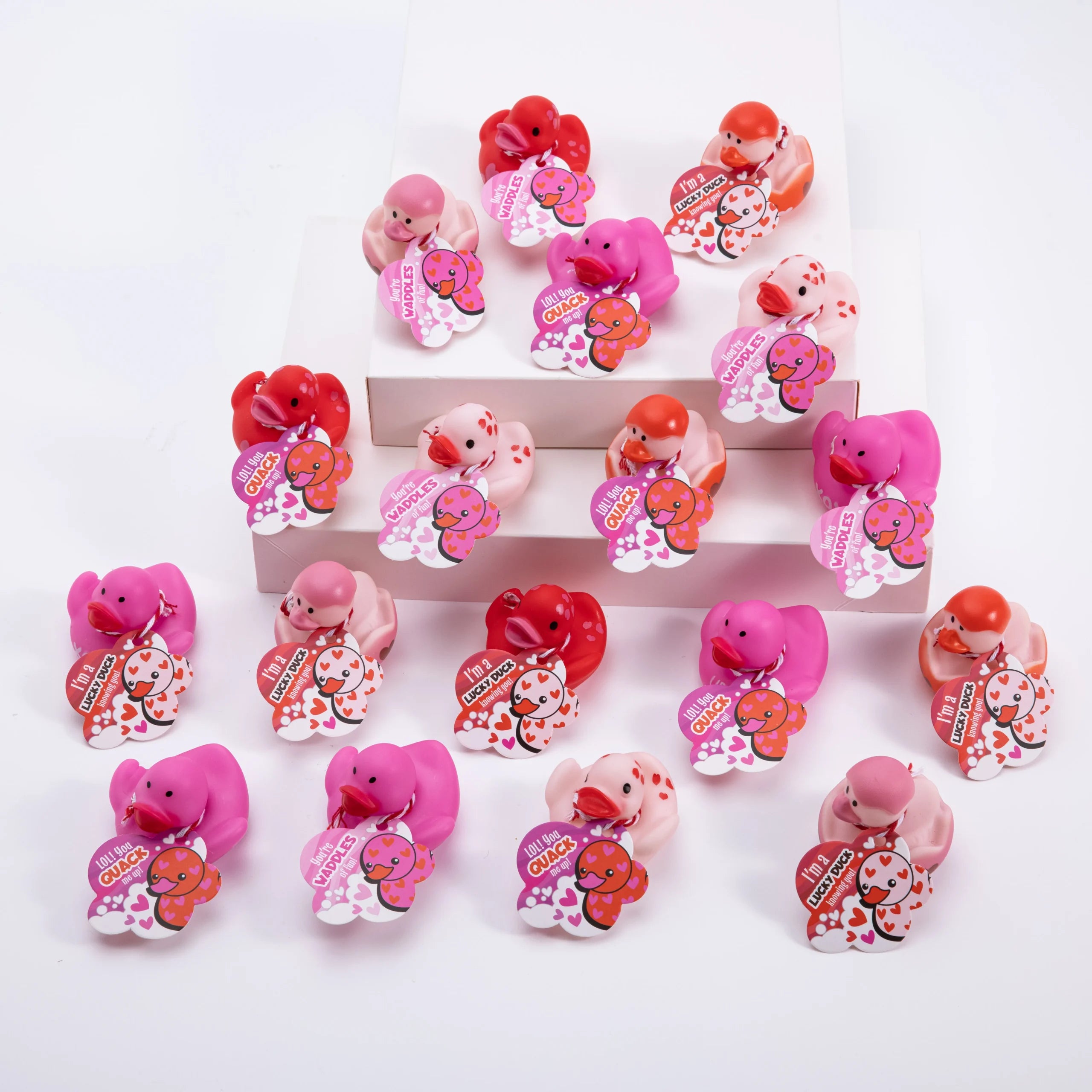 18Pcs Kids Valentines Day Cards with Rubber Ducks-Classroom Exchange Gifts - Image 2