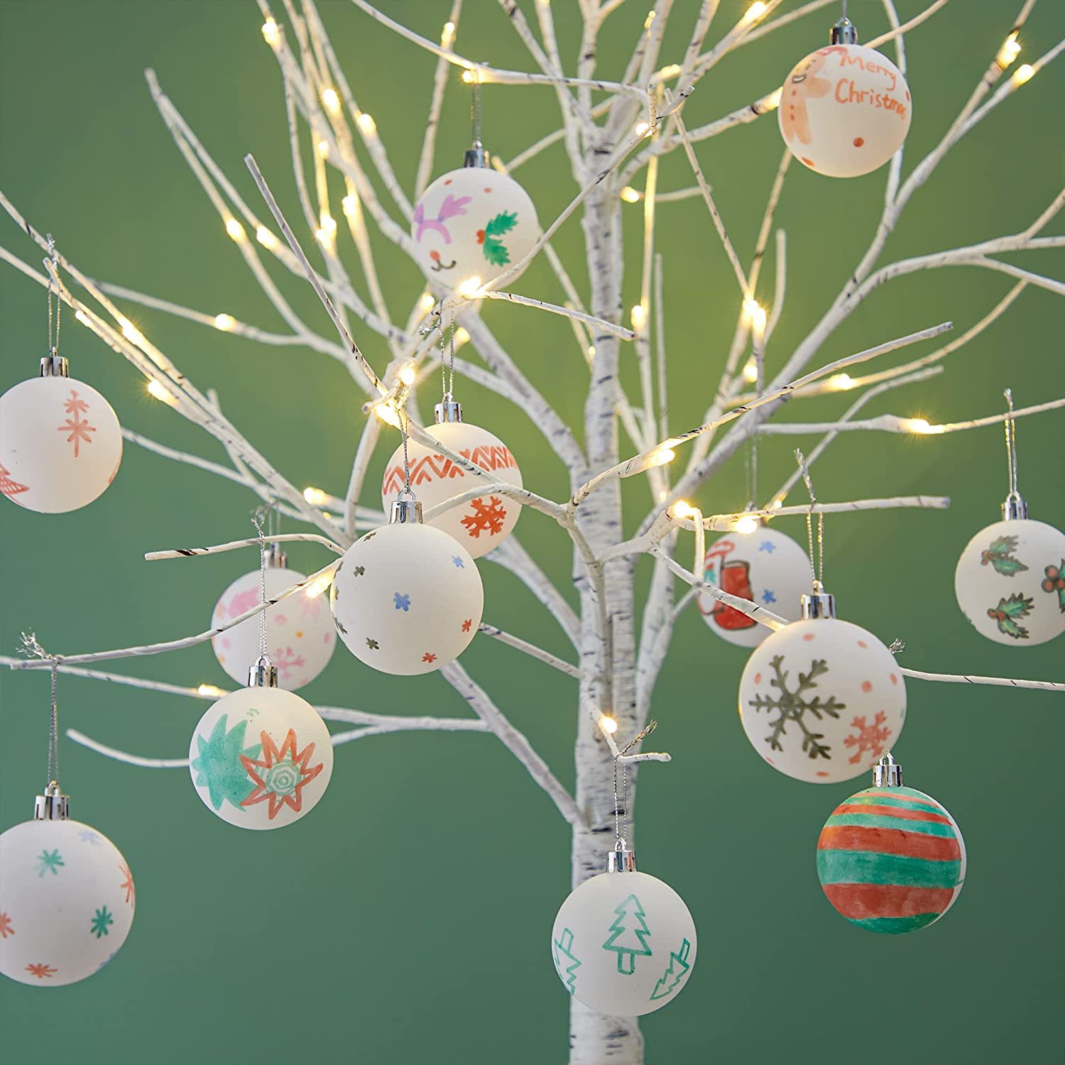 18Pcs Blank White Ball Ornaments for DIY - Image 8