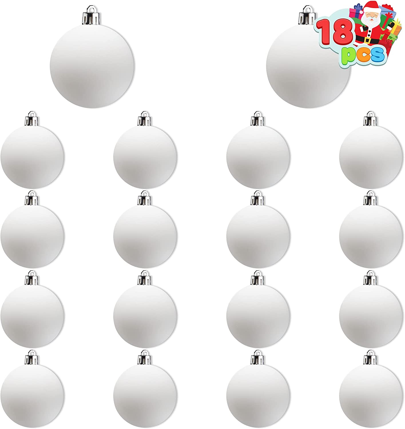 18Pcs Blank White Ball Ornaments for DIY - Image 9