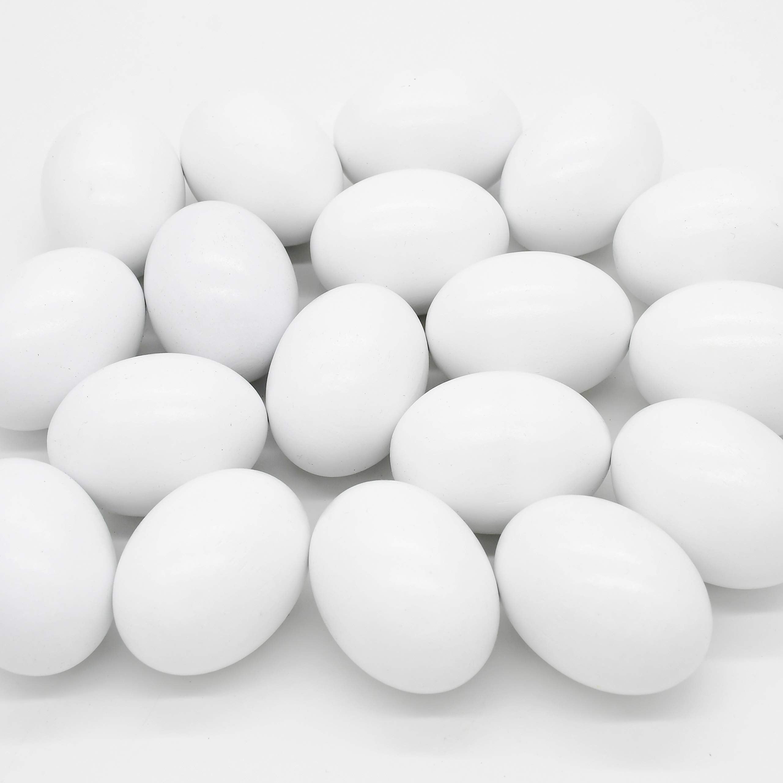 18 Pcs White Wooden Easter Eggs for DIY Decor & Craft Activities - Image 8
