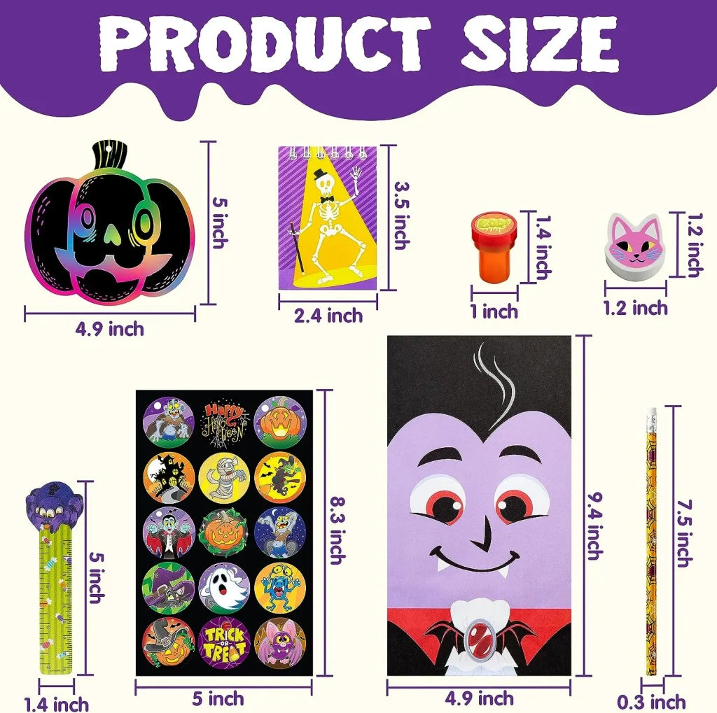 192Pcs Halloween Themed Stationery Set - Image 3