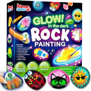 Rock Painting Kit- Glow in The Dark Rock Kit for Kids
