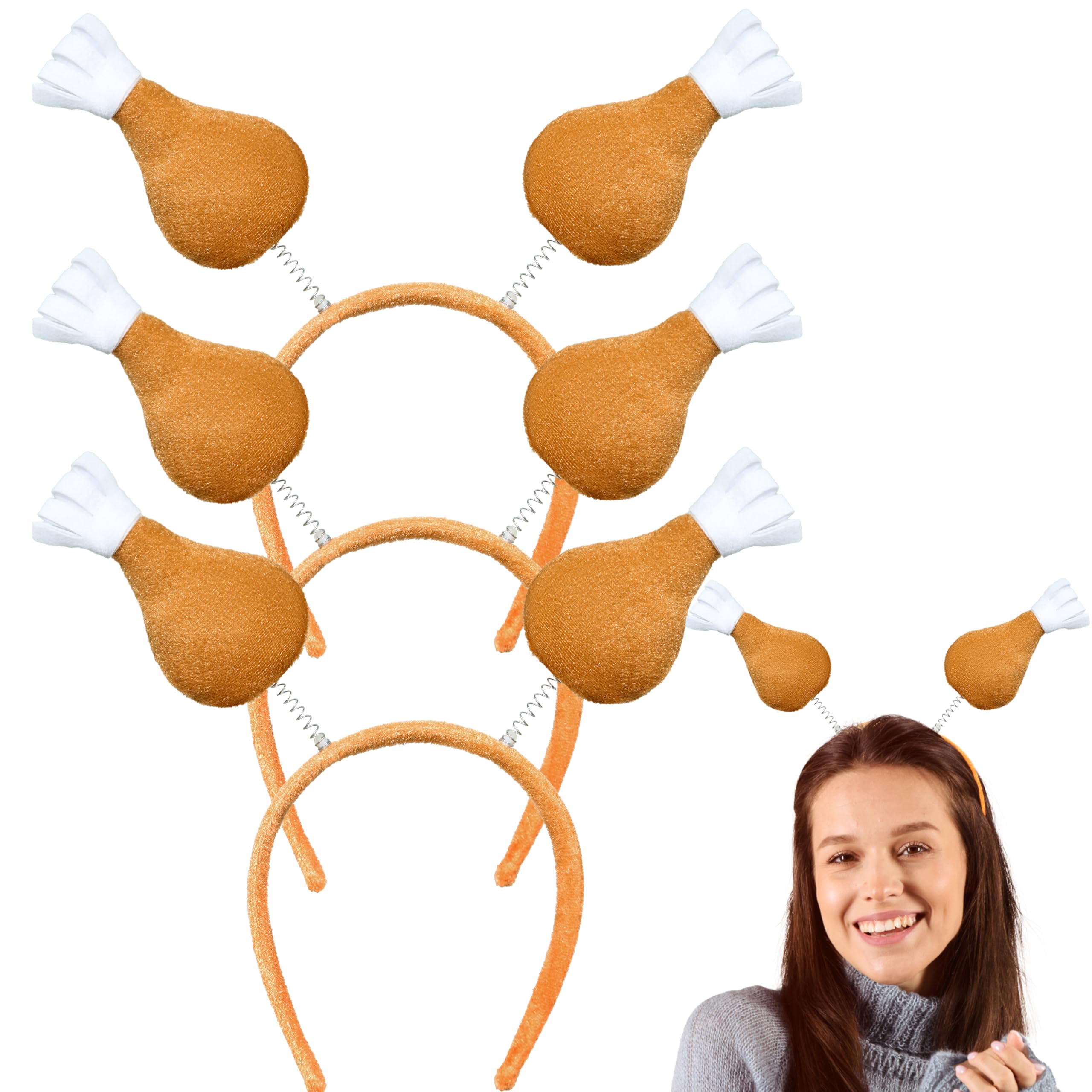 3 Pcs Thanksgiving Turkey Leg Headbopper Accessories