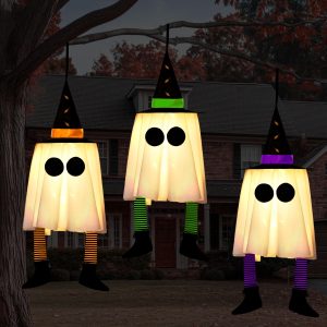 23.6 3PCS Halloween Hanging Ghosts Decorations Outdoor