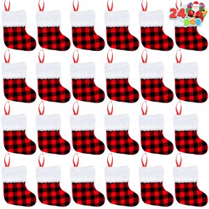 24 PCS 5” Mini Christmas Stocking