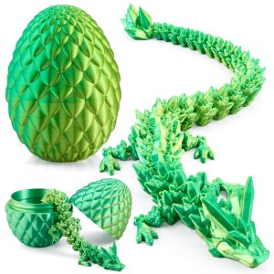 3D Printed Dragon Eggs with 12 Laser Green Dragon Inside
