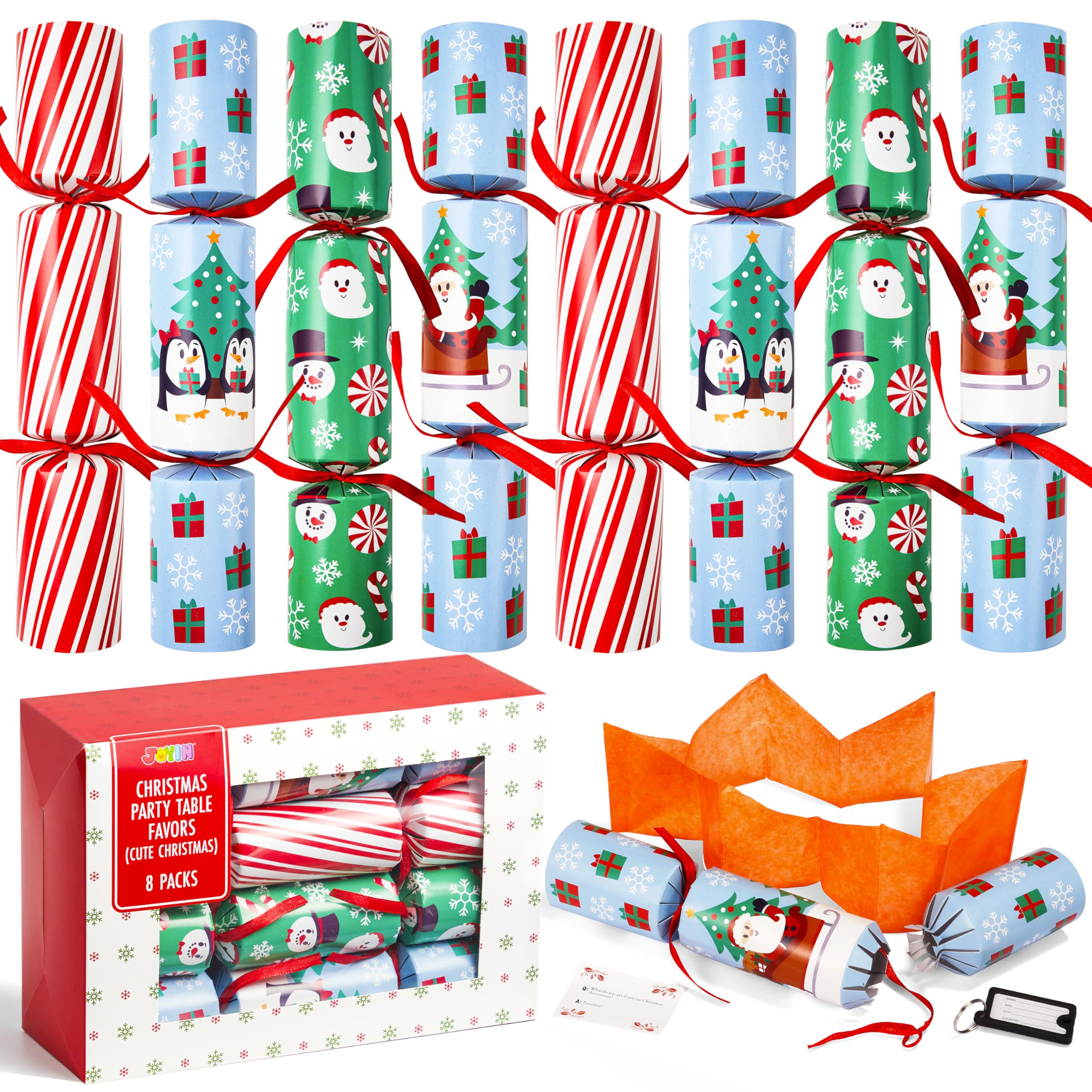 Christmas Party Table Favors (Cute Christmas), 8 Pack
