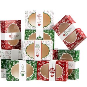 12PCS Christmas Cookie Boxes for Gift Giving