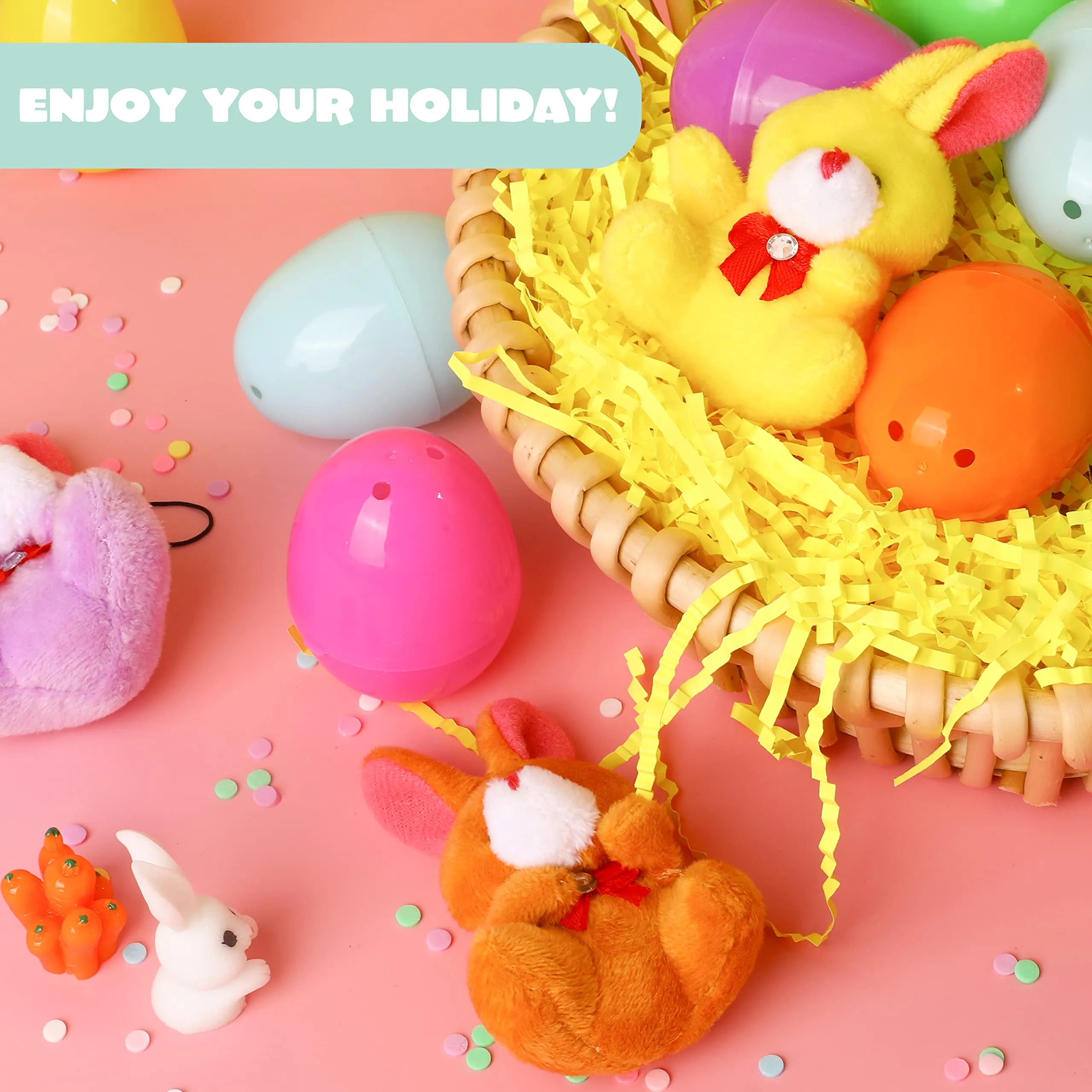 12Pcs Bunny Plush Prefilled Easter Eggs 2.2in - Image 6