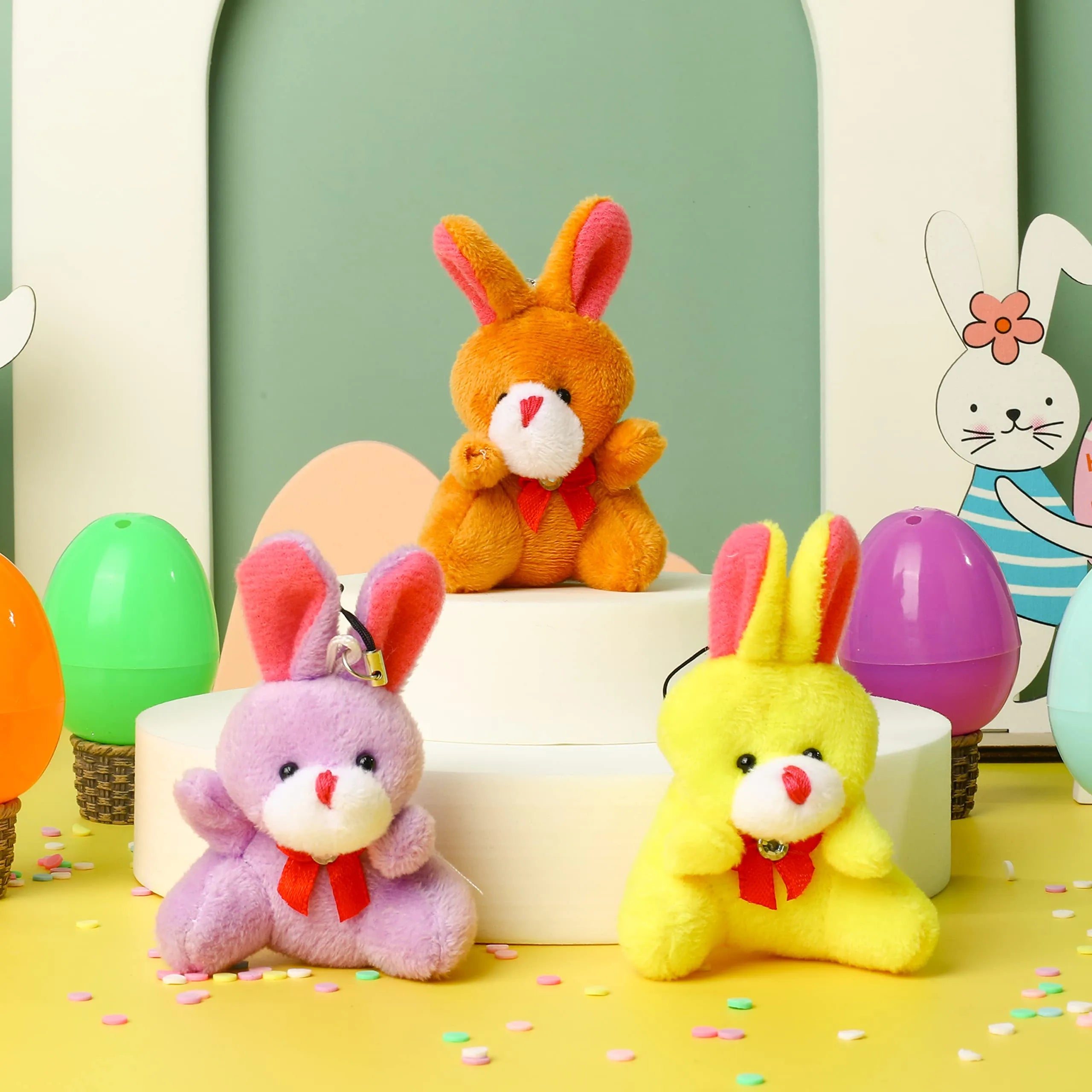 12Pcs Bunny Plush Prefilled Easter Eggs 2.2in - Image 7