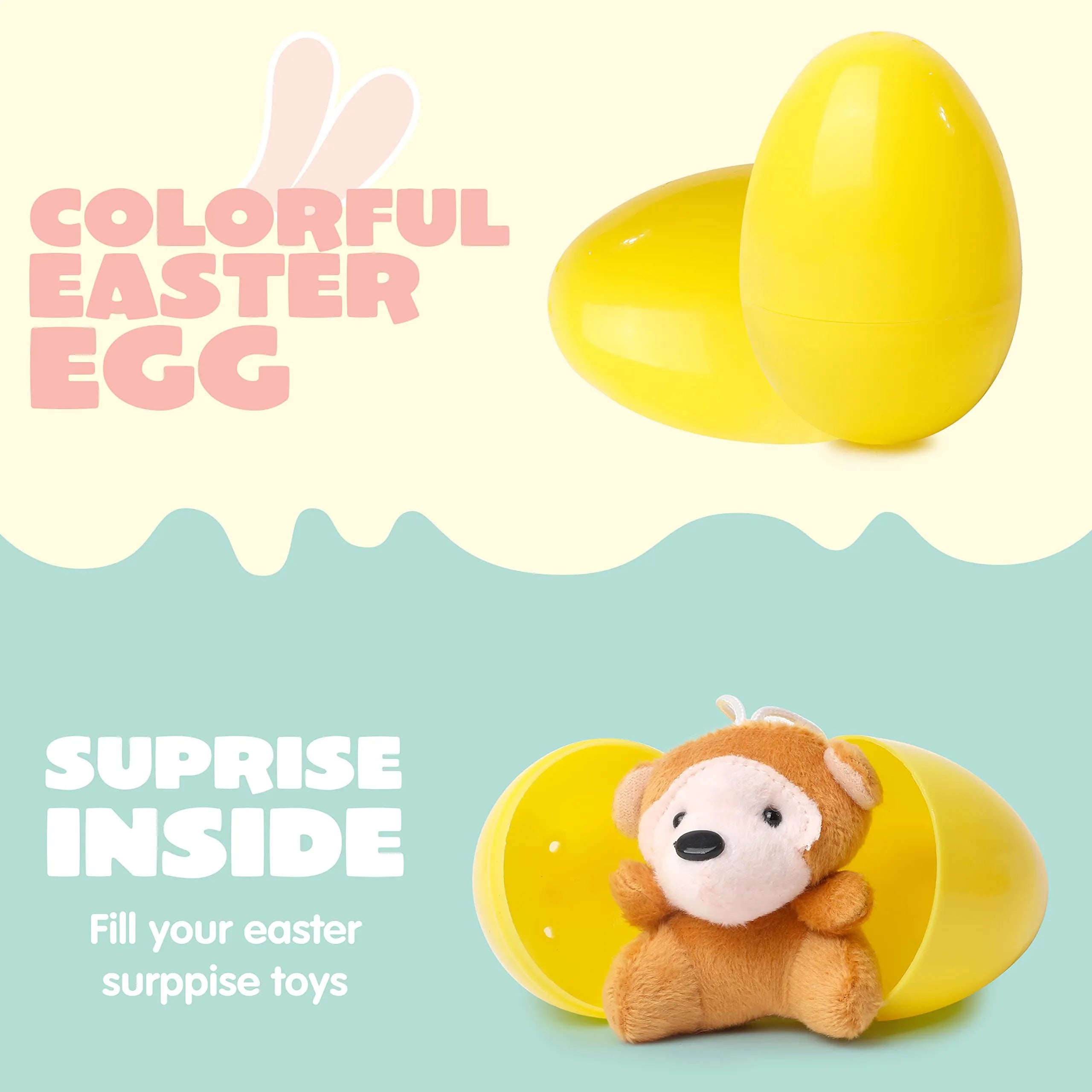 12Pcs Animal Plush Toys Prefilled Easter Eggs 2.5in - Image 4