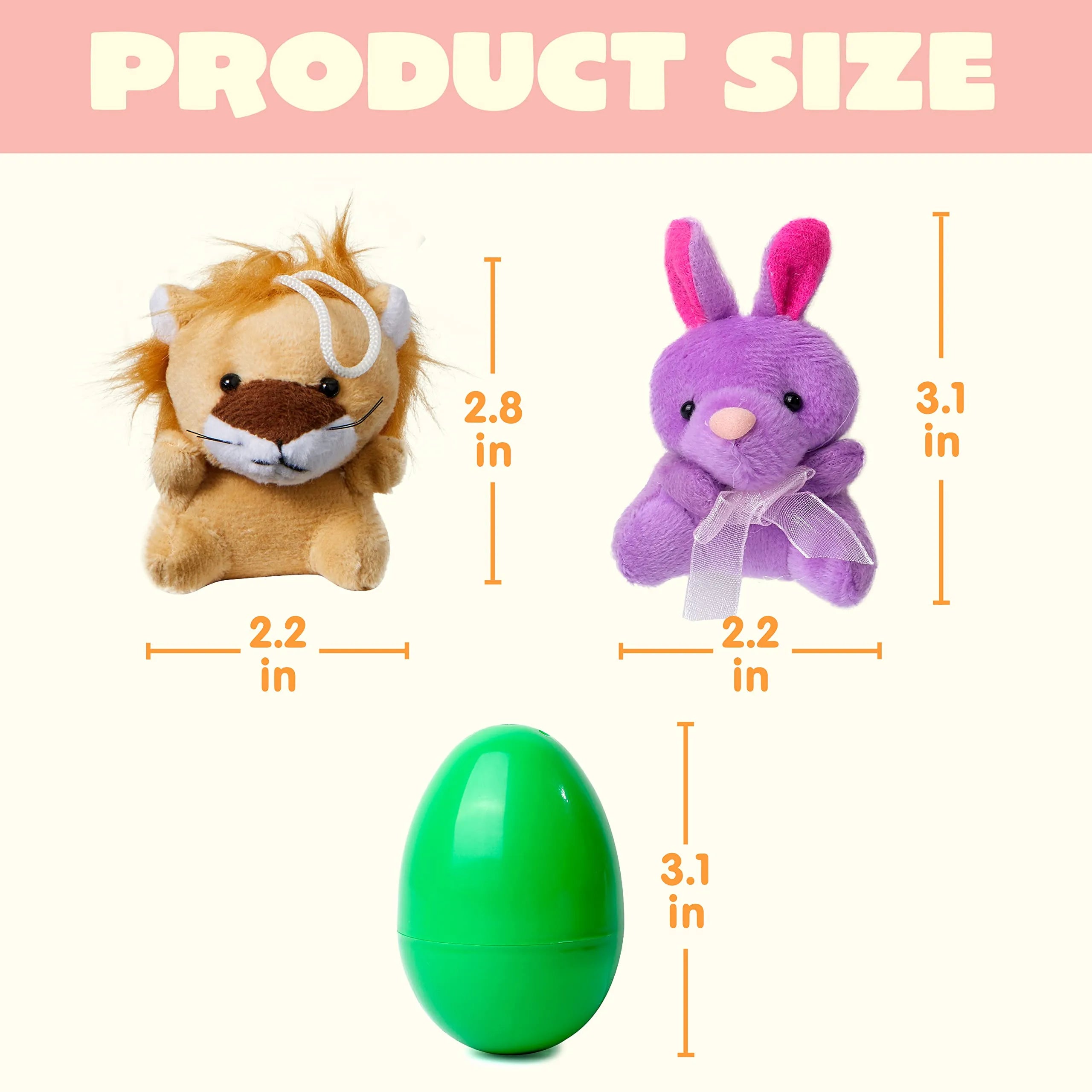 12Pcs Animal Plush Toys Prefilled Easter Eggs 2.5in - Image 5