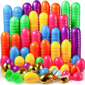 200Pcs Colorful and Golden Easter Egg Shells 2.3in